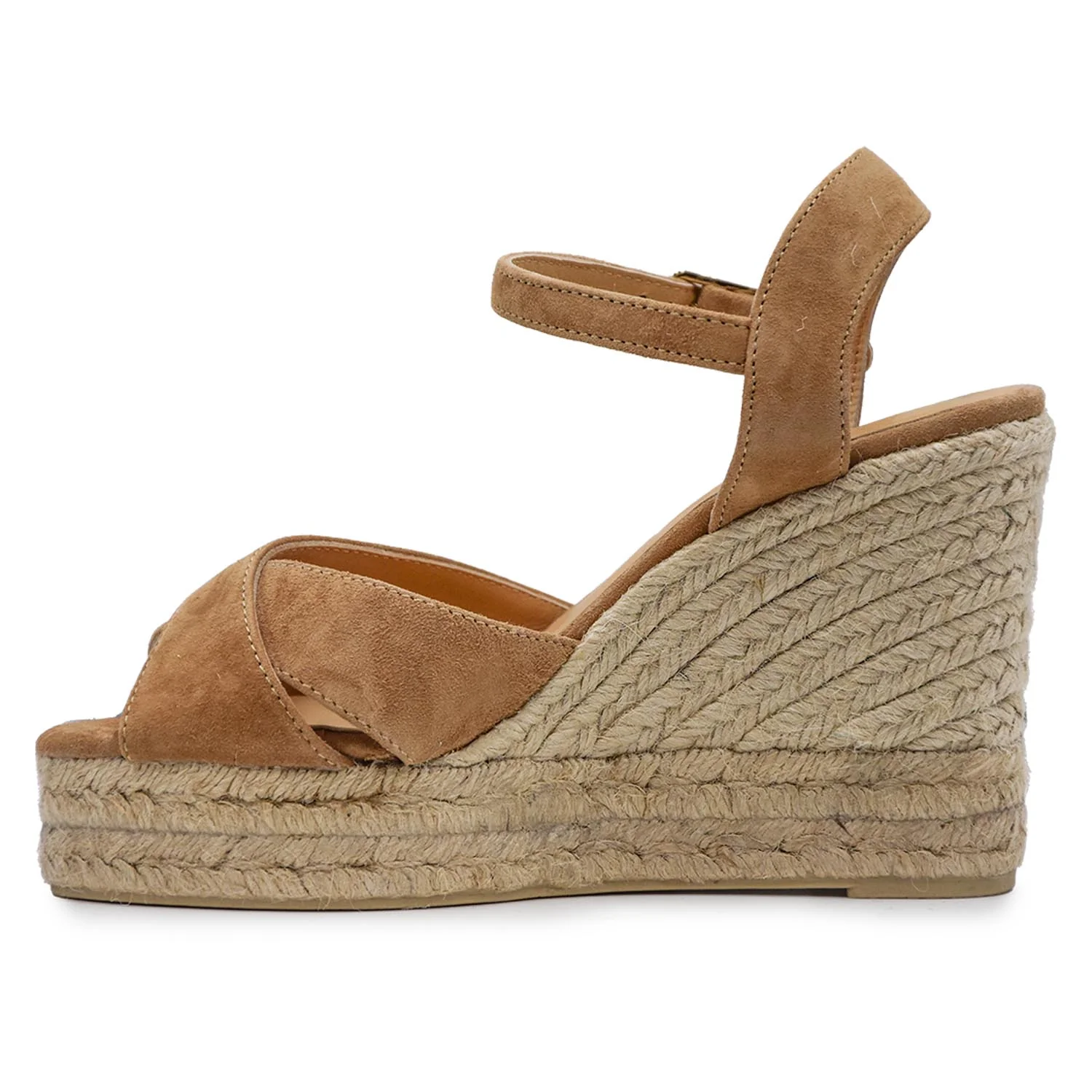 Sandalo Donna Castañer Blaudell Beige Tomaia A Fascia Intrecciata - Image 4