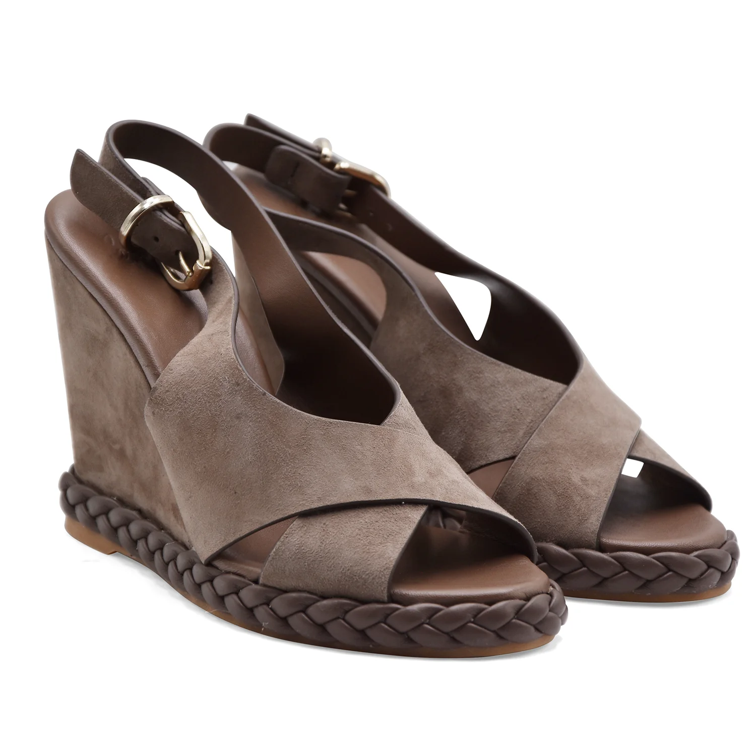 Sandali Castañer Donna Vera Pelle Scamosciata BLUR/007 Taupe - Image 2