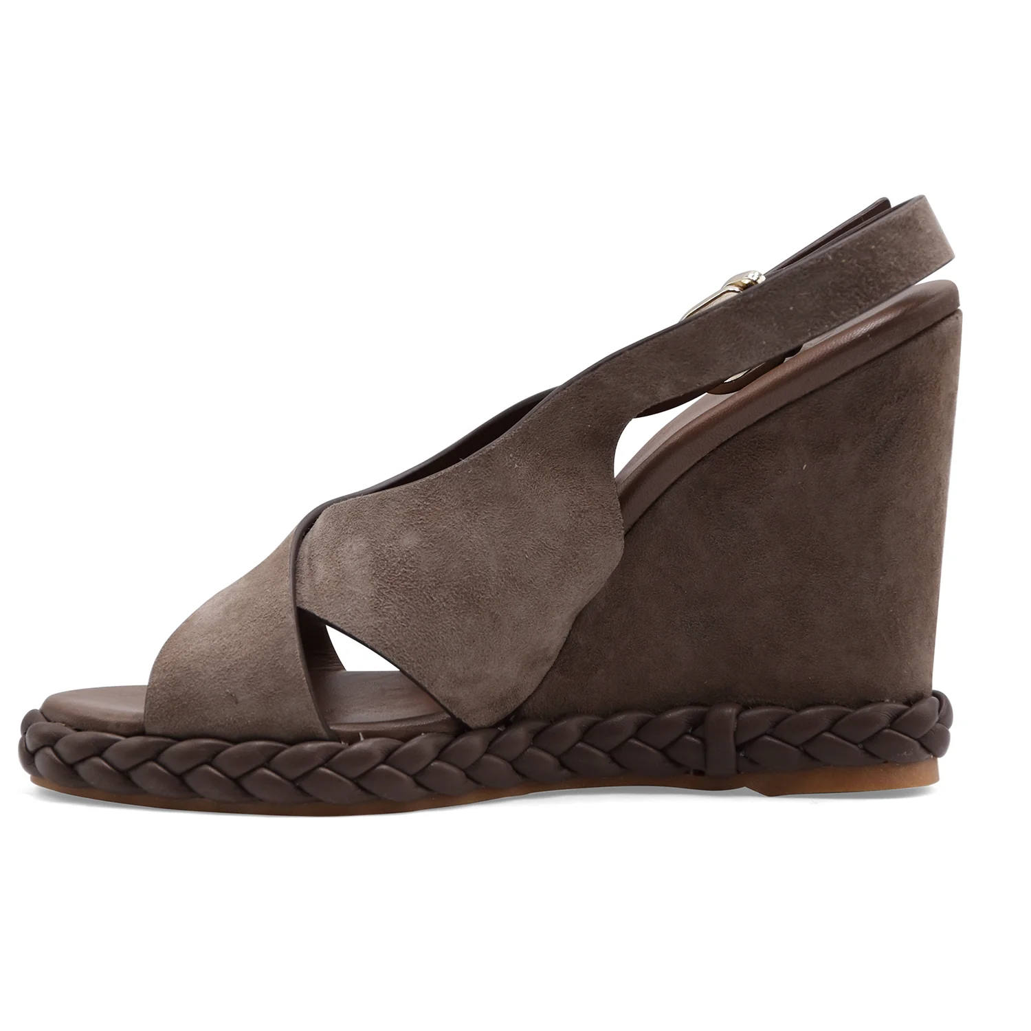 Sandali Castañer Donna Vera Pelle Scamosciata BLUR/007 Taupe - Image 4