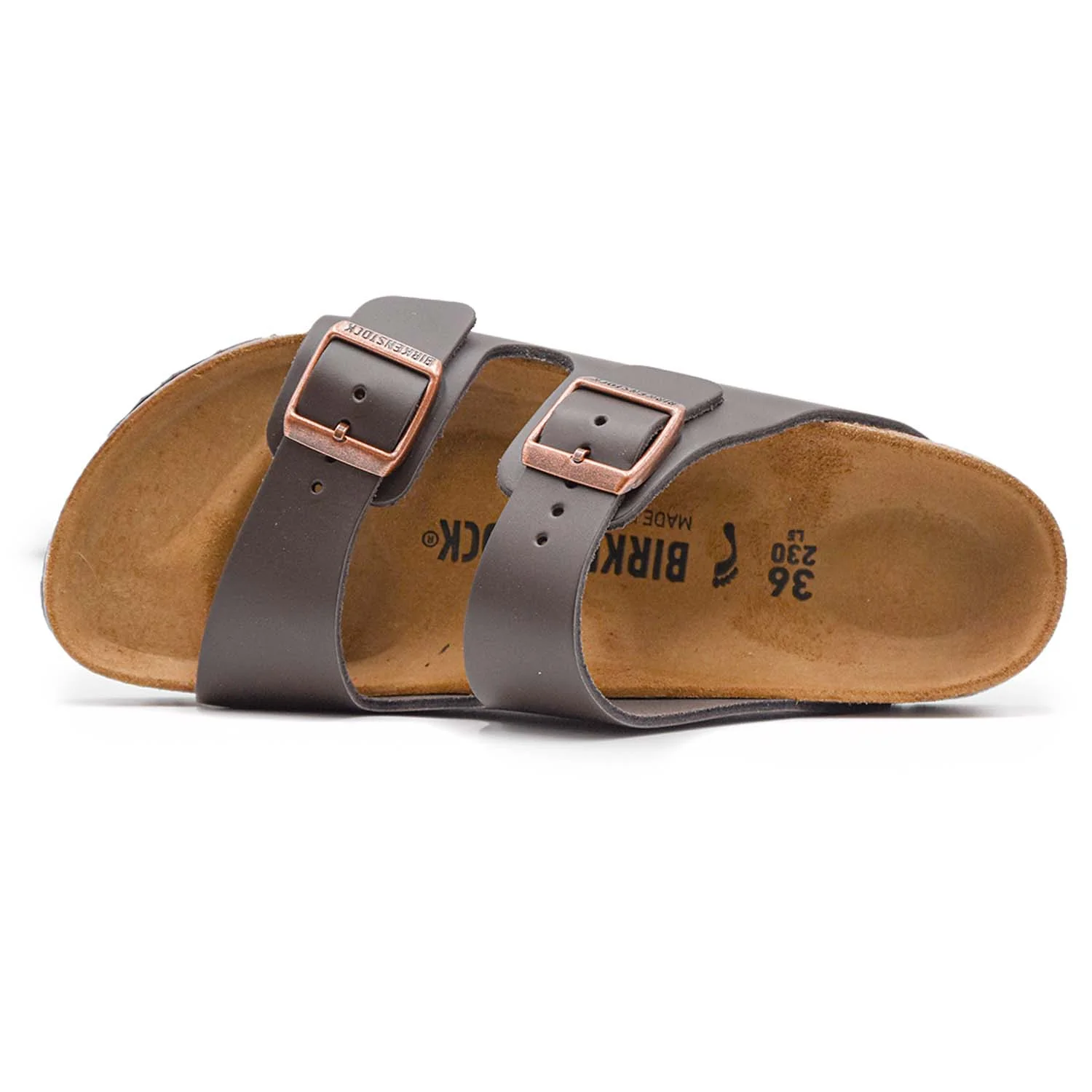 Birkenstock Donna Arizona Marrone Sandali Con Fibbie Logate - Image 3