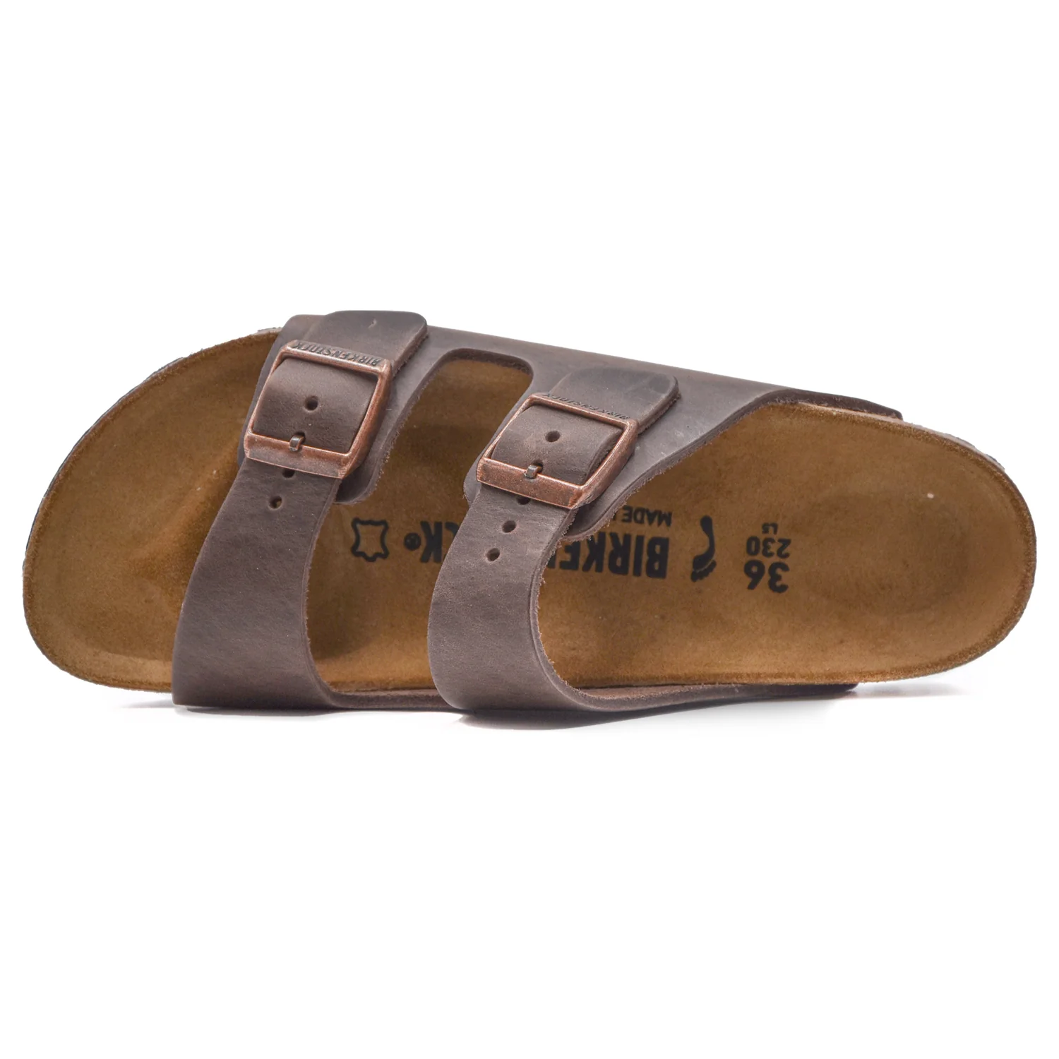 Birkenstock Arizona BS Donna Sandali Pelle Nabuk Oliata Marrone - Image 3