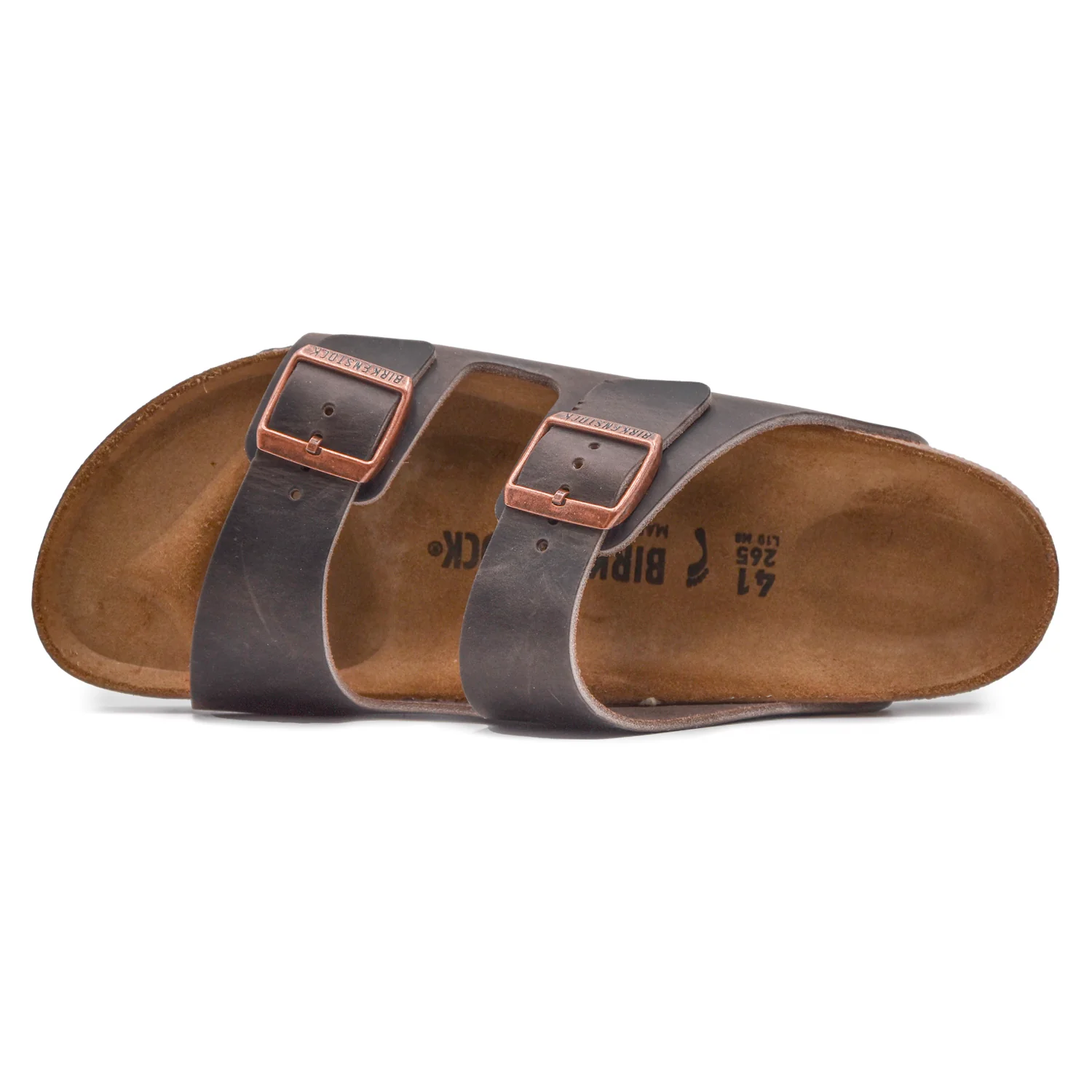 Birkenstock Uomo Arizona BS Sandali Marrone Oliato Privo Di Retro - Image 3