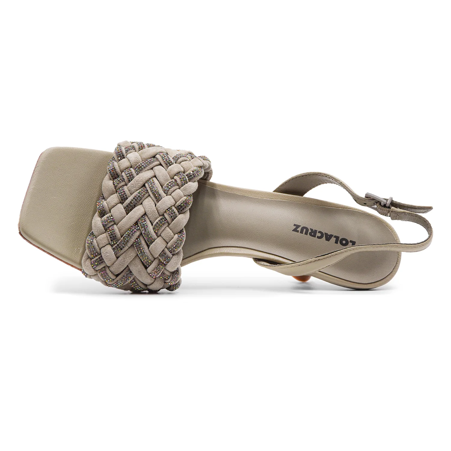 Sandali Lola Cruz Donna Ghiaccio Dalla Trama Intrecciata Glitter - Image 3