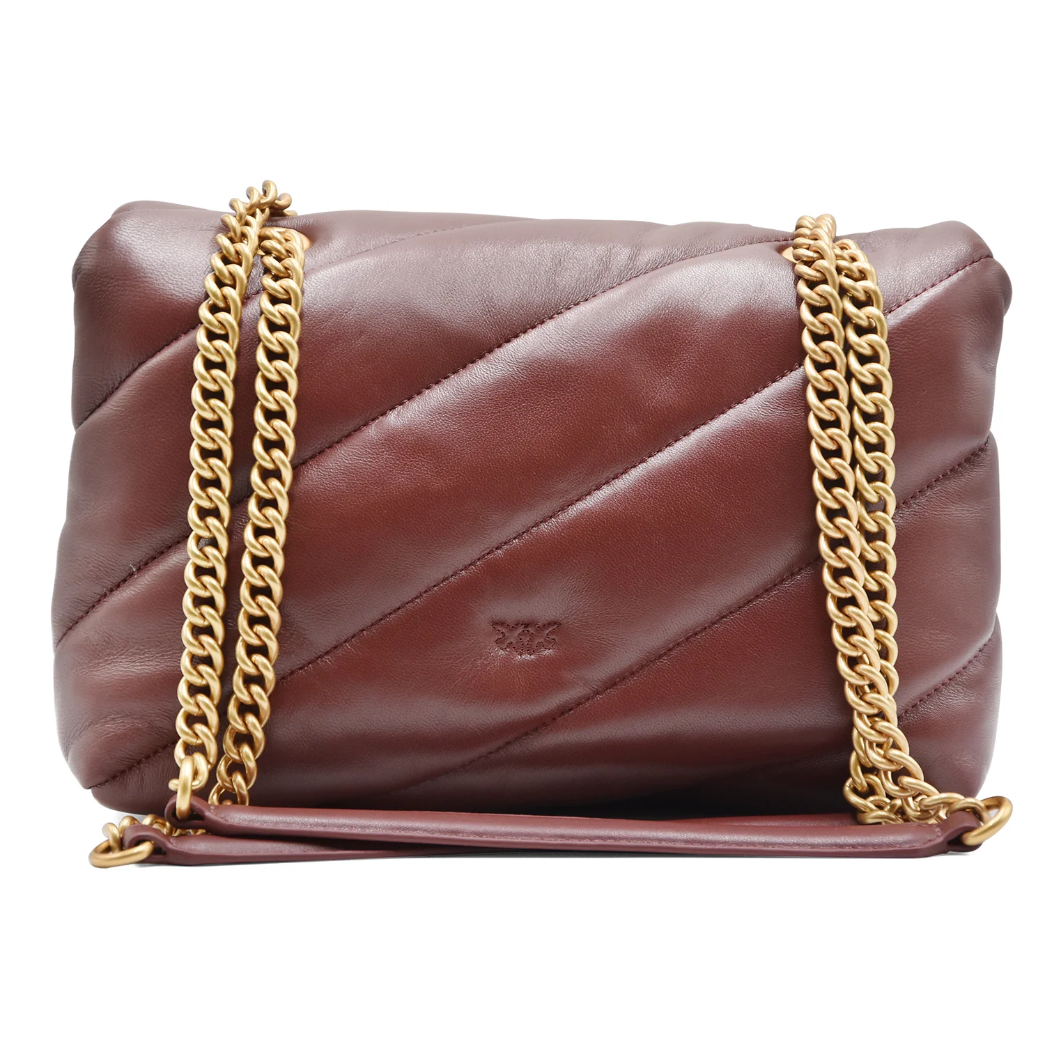 Borsa Pinko Love Puff Classic Cl Donna Pelle Nappa Burgundy Vino - Image 3