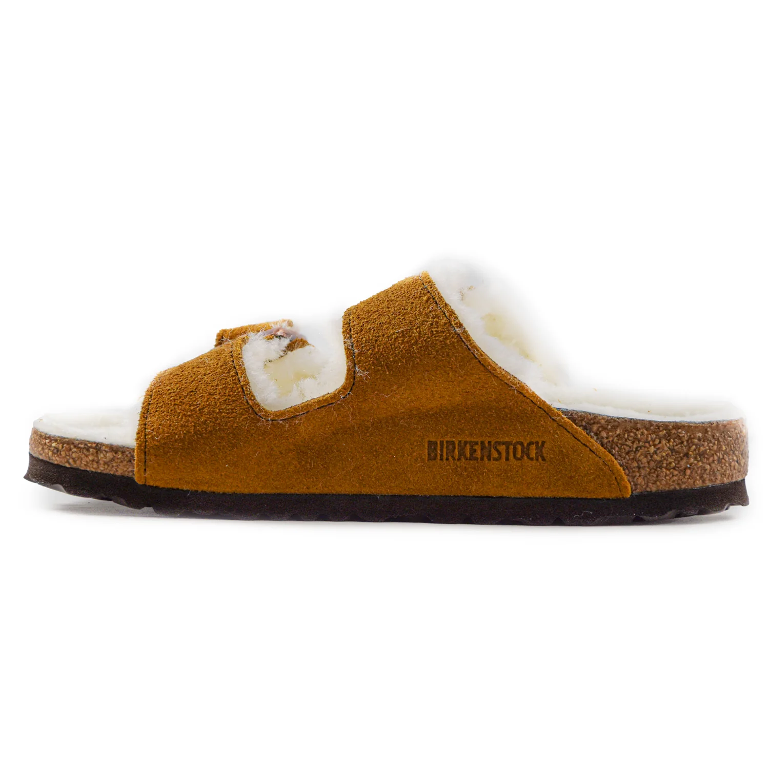 Birkenstock Arizona Shearling Sandali Tabacco Donna Pelo Chiaro - Image 2