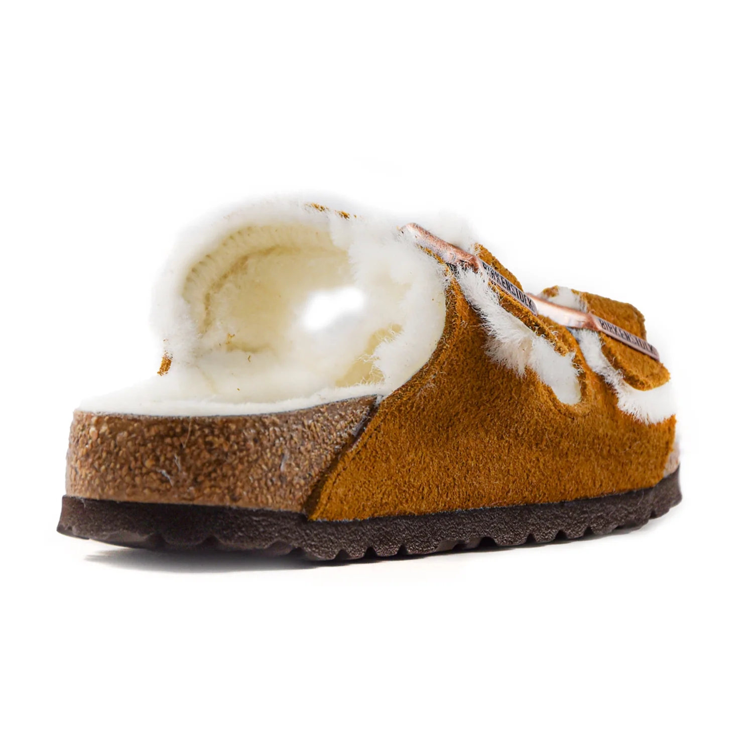 Birkenstock Arizona Shearling Sandali Tabacco Donna Pelo Chiaro - Image 4