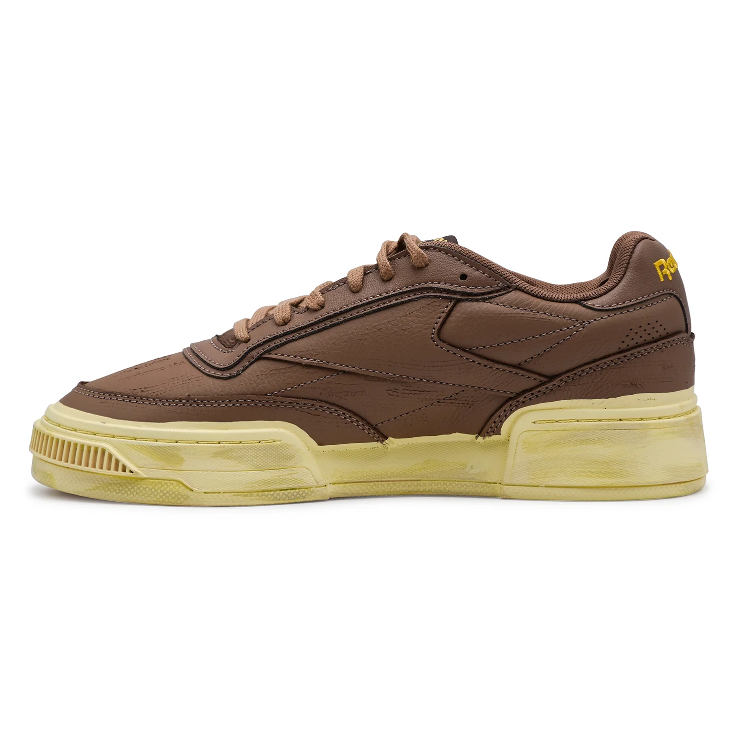Sneakers Reebok Uomo Club C Ltd Marrone Suola Bianca Vintage - Image 4