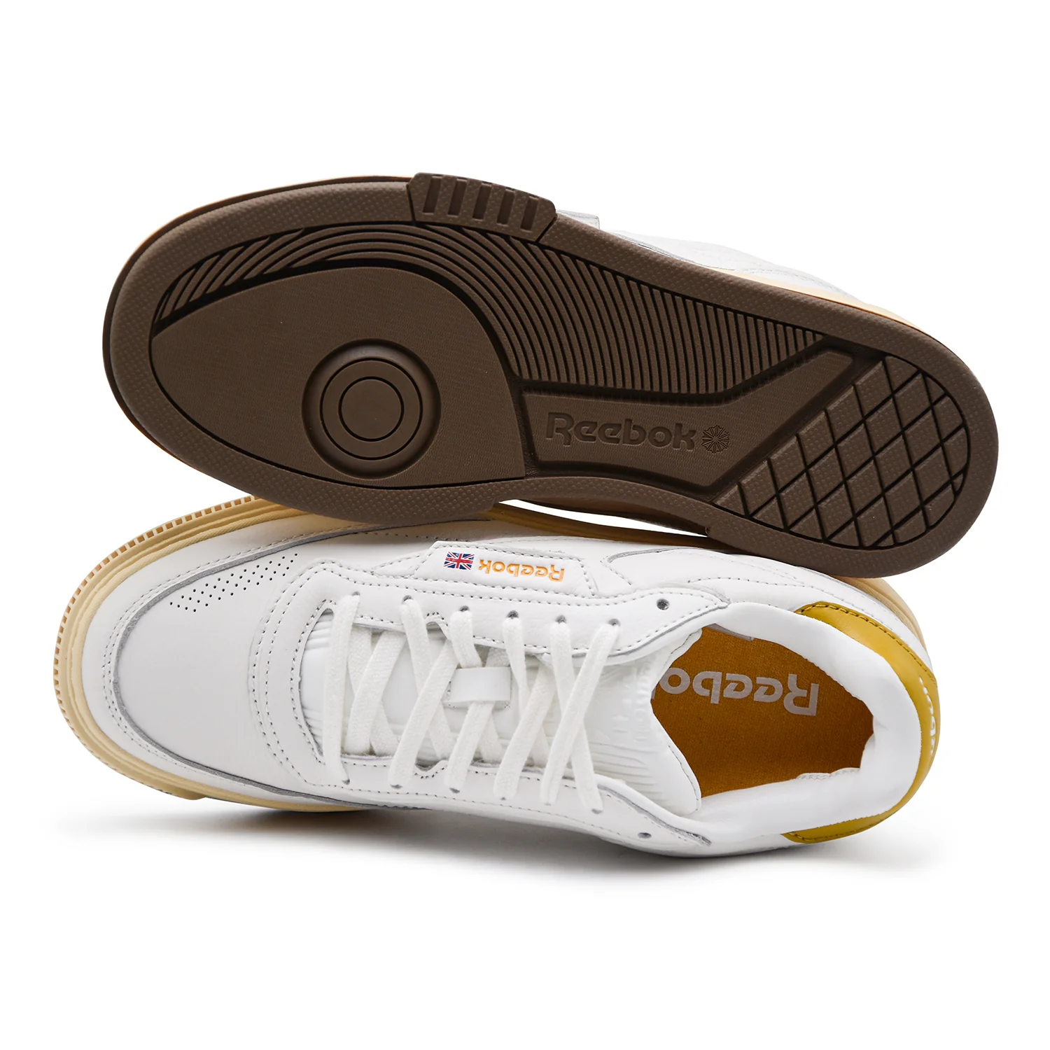 Sneakers Reebok Donna Club C Ltd Bianco Con Dettagli In Giallo - Image 3