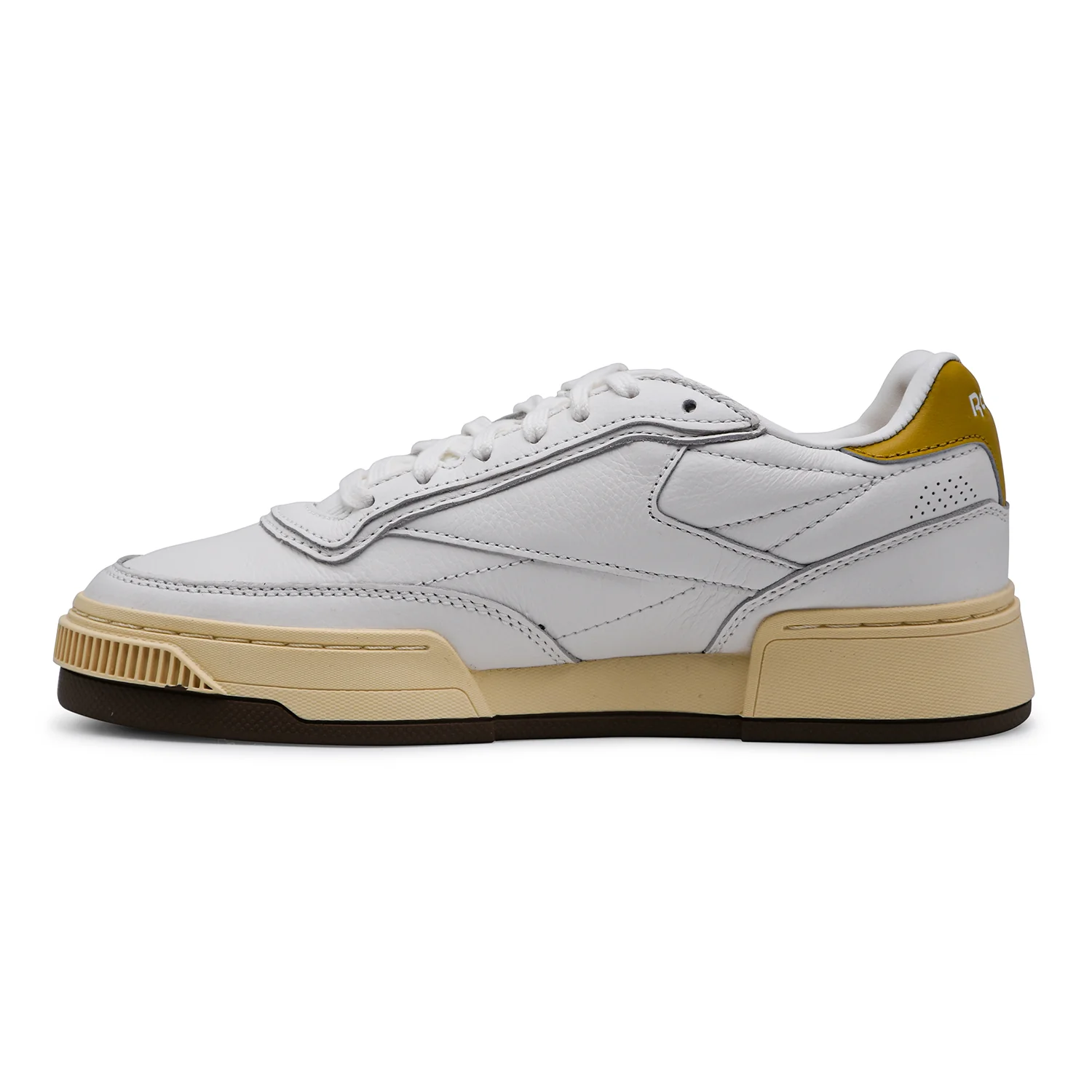 Sneakers Reebok Donna Club C Ltd Bianco Con Dettagli In Giallo - Image 4