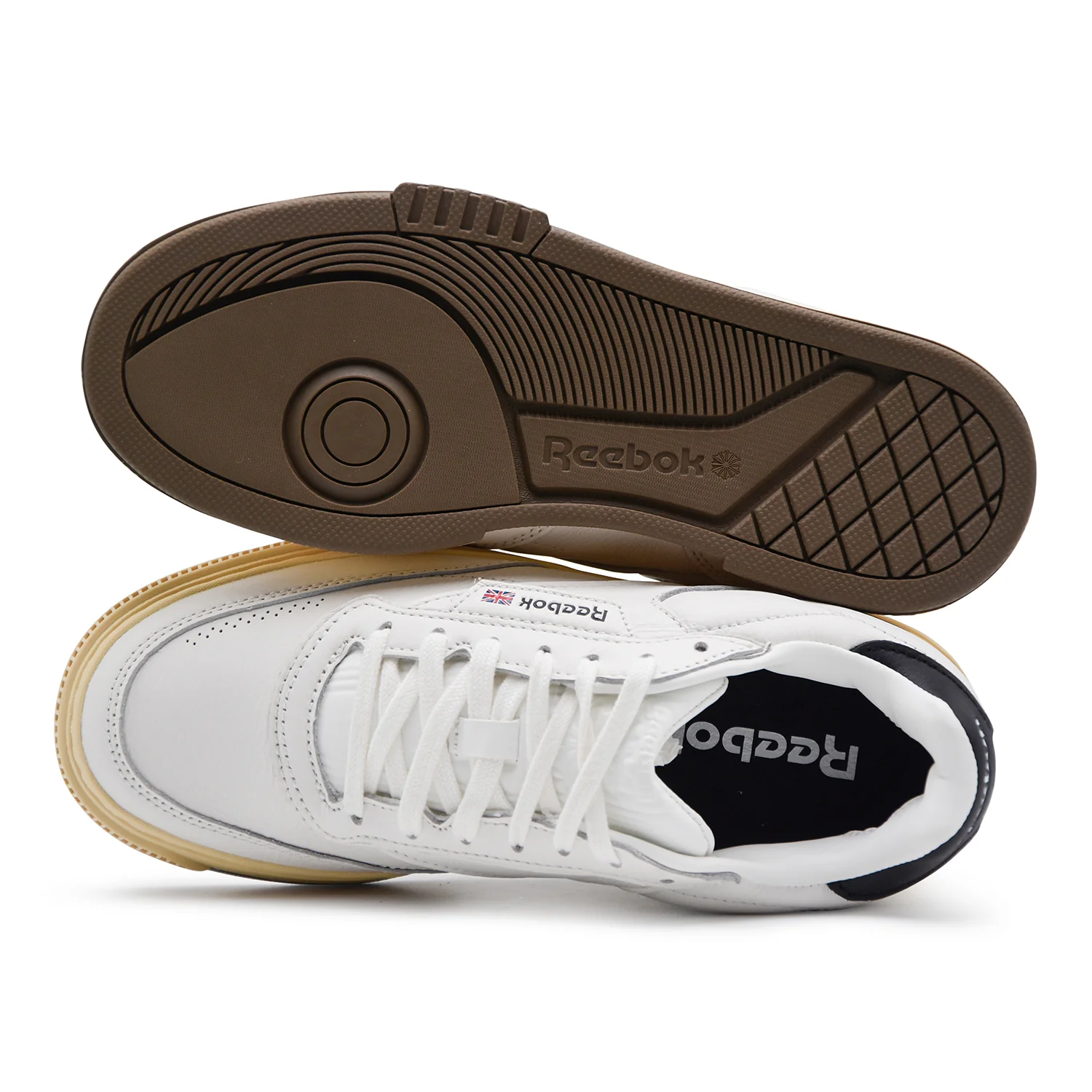 Sneakers Reebok Unisex Club C Ltd Pelle Bianco Con Tallone Nero - Image 3