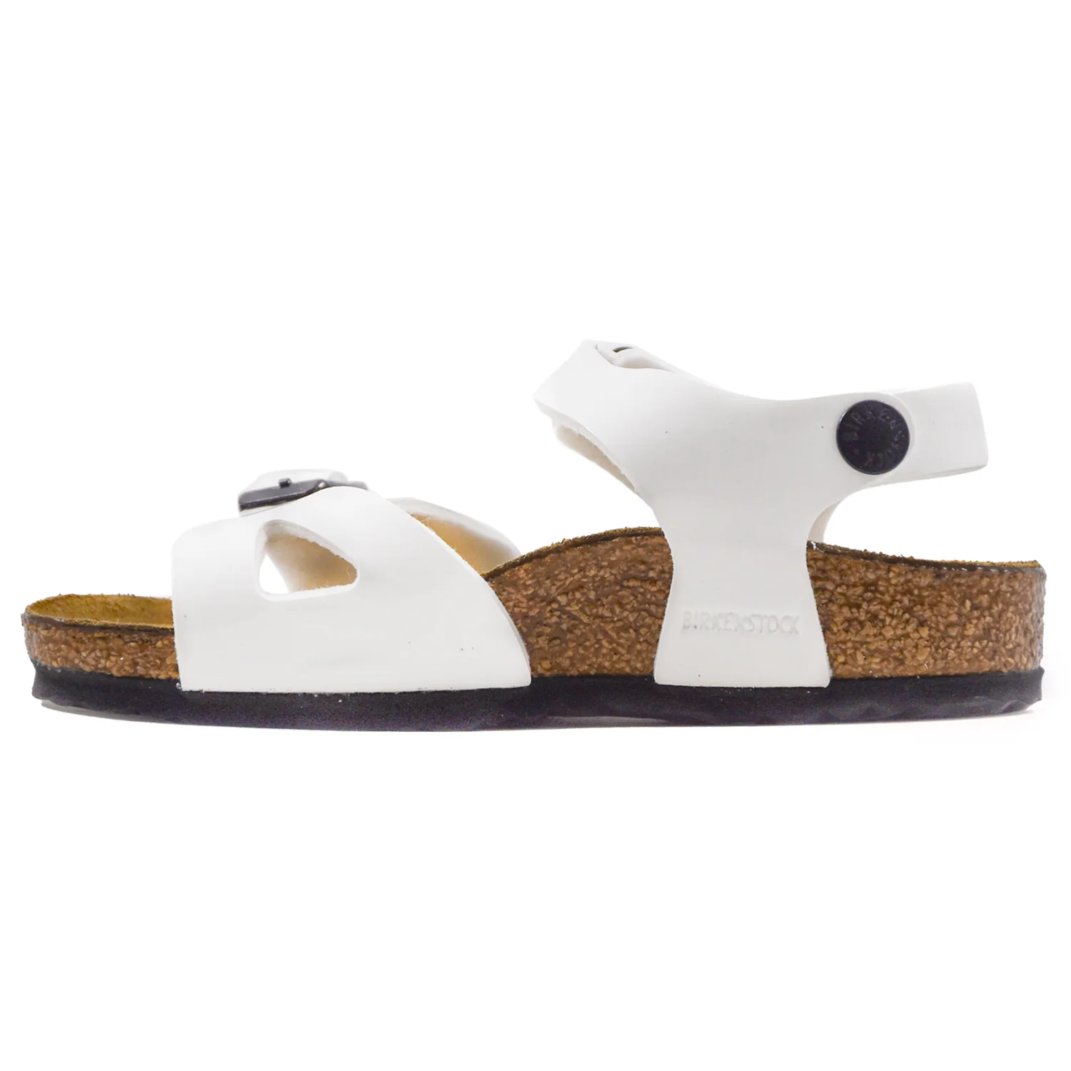 Sandali Birkenstock Bambino Rio Bianco Con Plantare In Sughero E lattice - Image 3