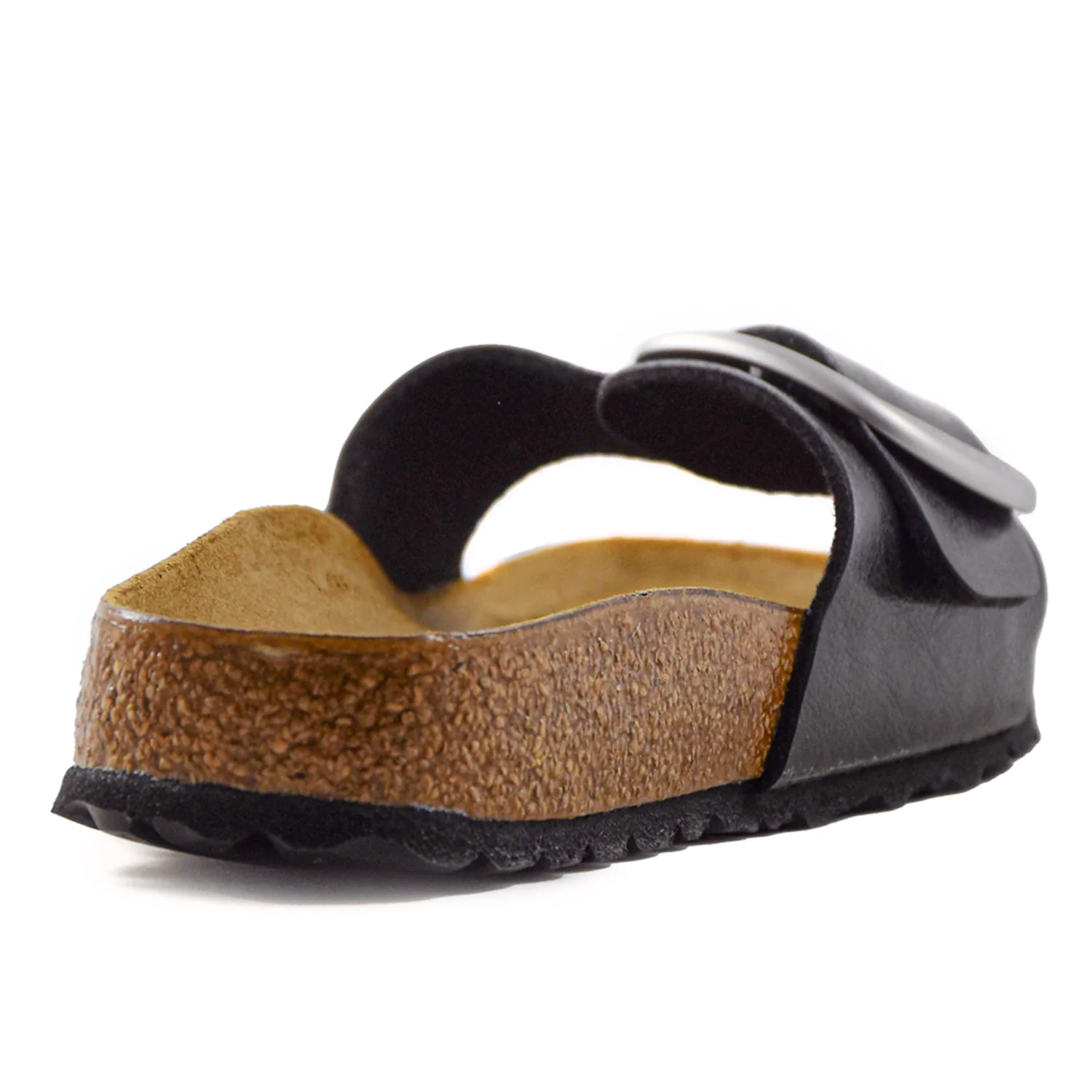 Birkenstock Madrid Buckle Sandali Donna Liquirizia Fibbia Argento - Image 3