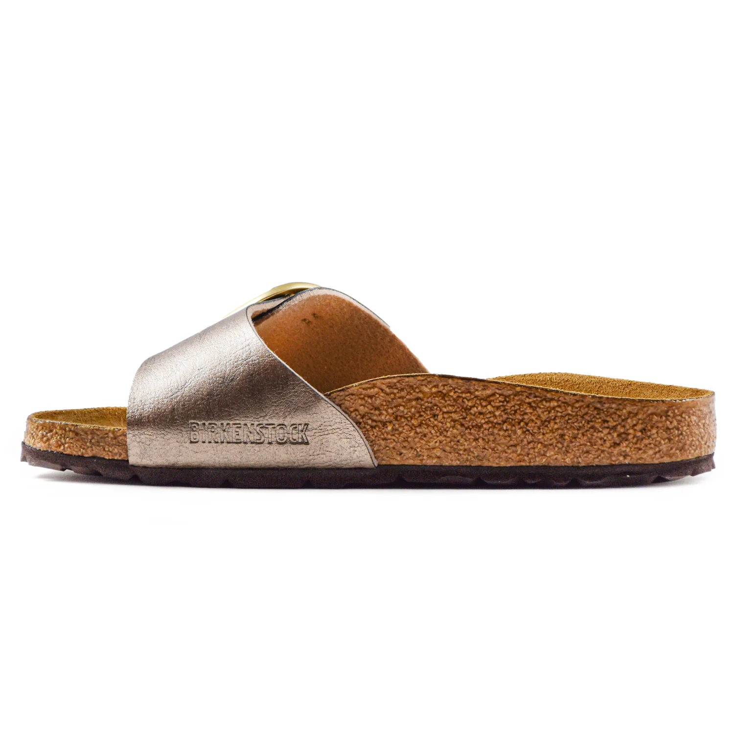 Birkenstock Madrid Big Buckle Sandali Donna Taupe Fibbia Oro - Image 2