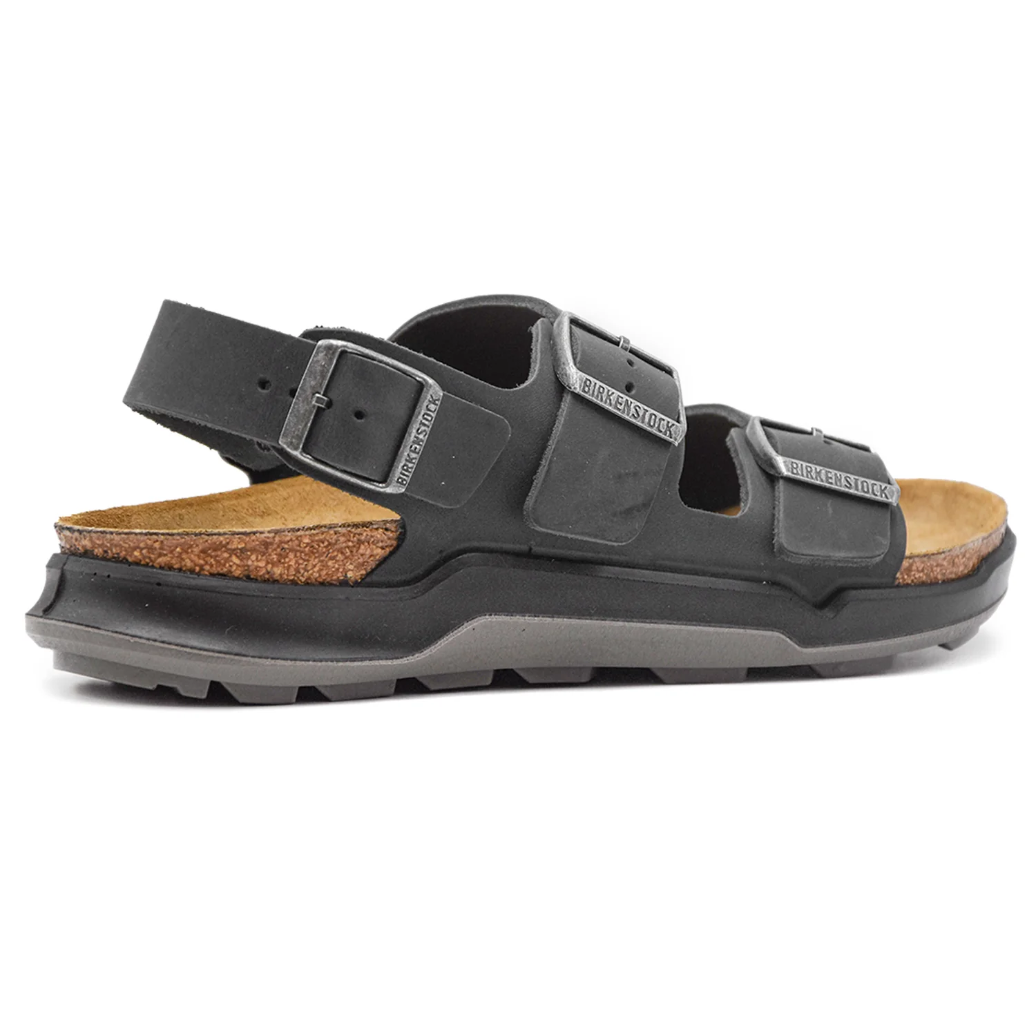 Birkenstock Uomo Sandali Milano CT M Nero Dagli Ampi Cinturini - Image 4
