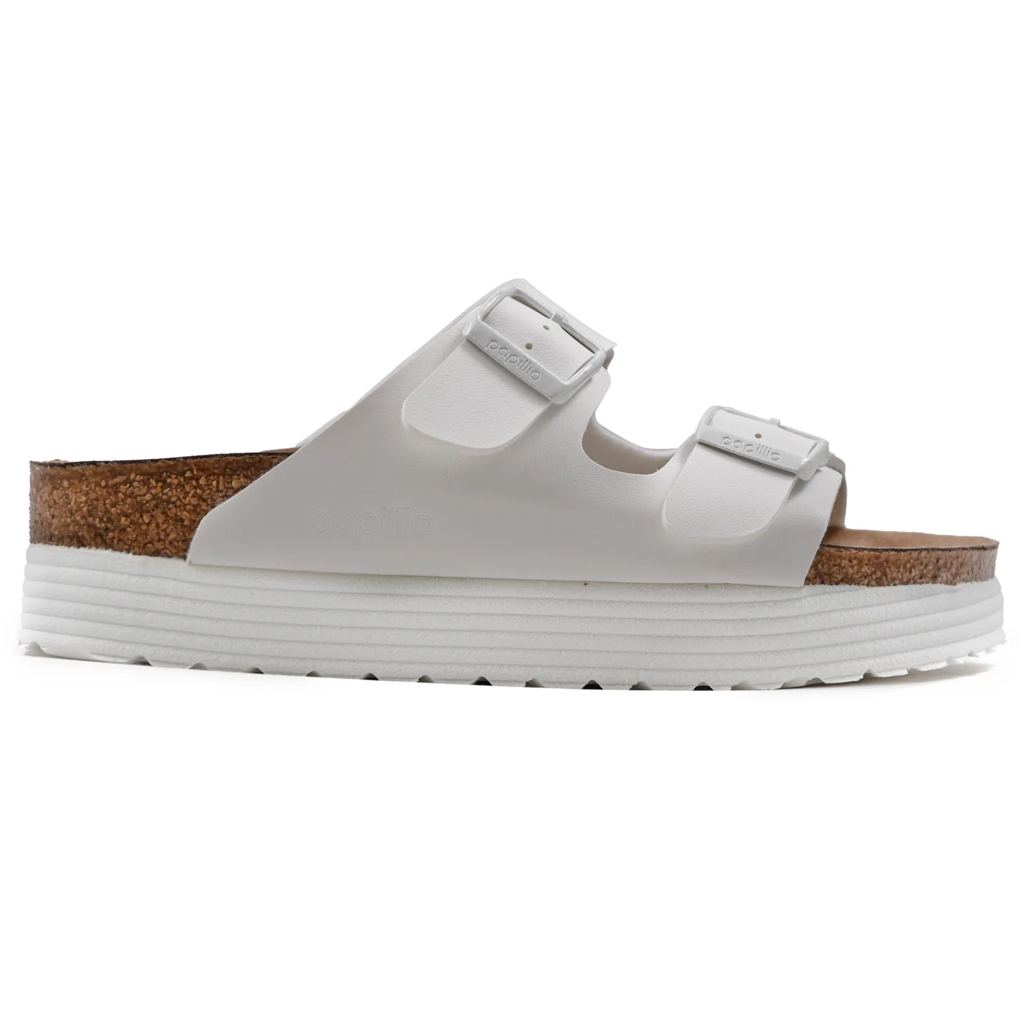 Birkenstock Arizona Papillio Platform Sandali Donna Bianco