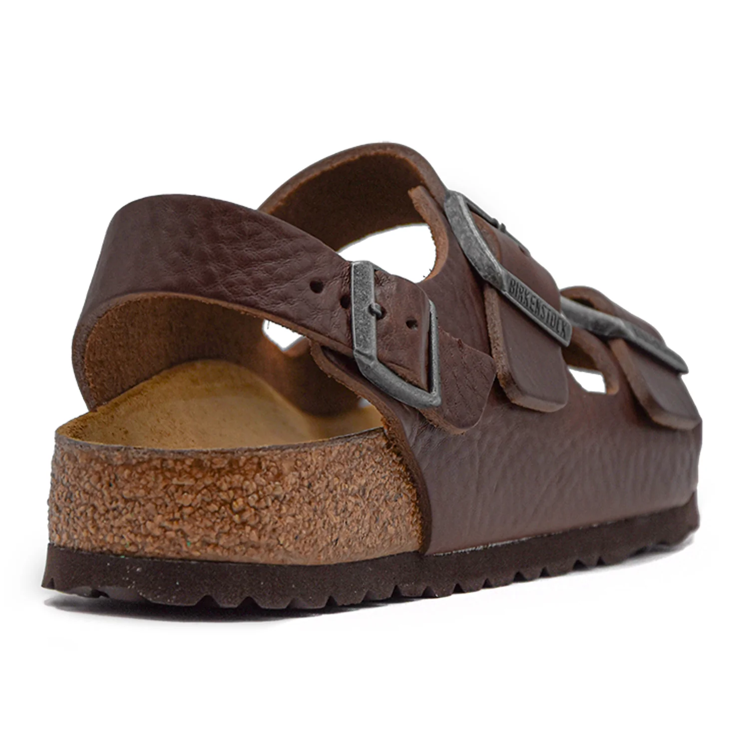 Birkenstock Milano Sandali Marrone Uomo Largo Cinturino Tallone - Image 3