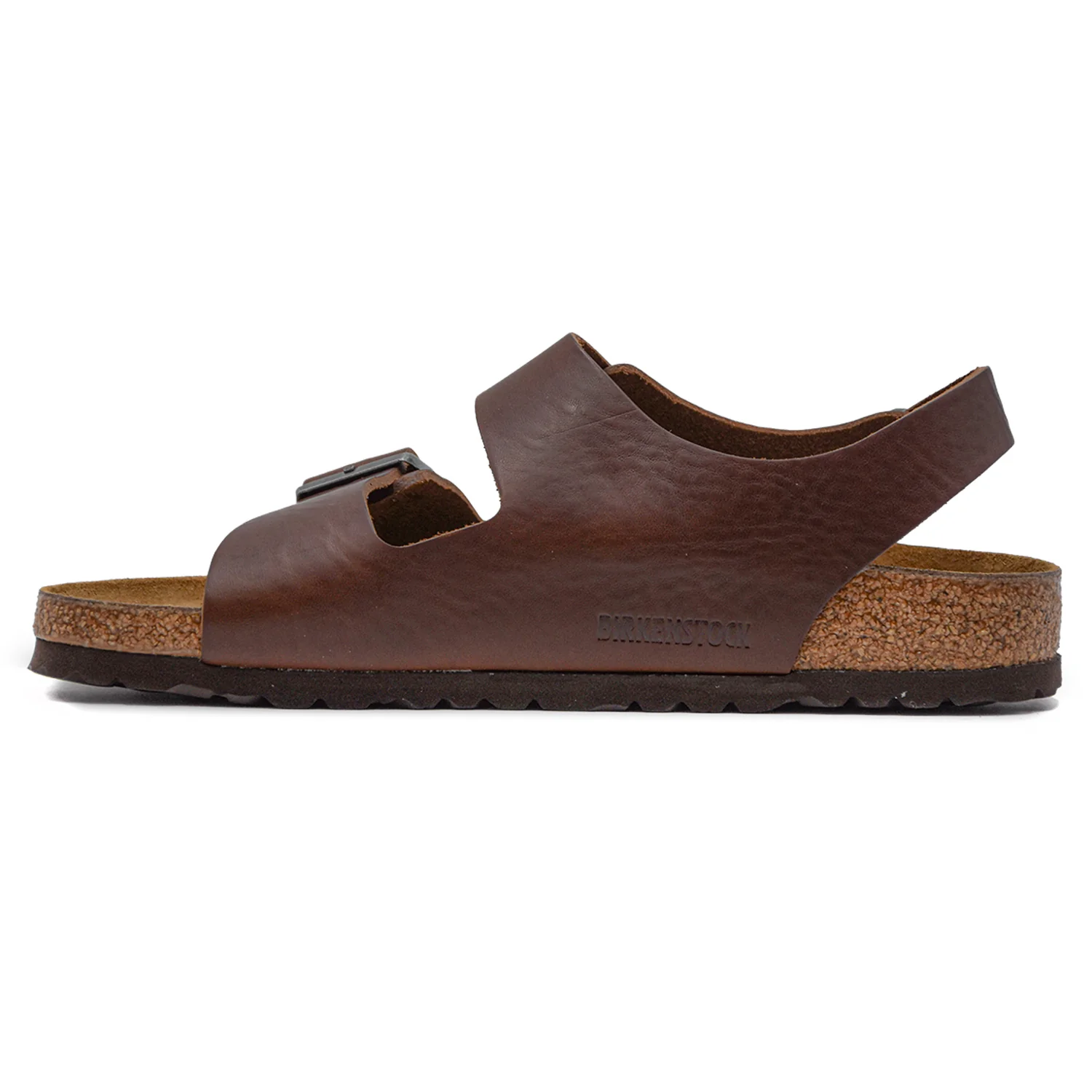 Birkenstock Milano Sandali Marrone Uomo Largo Cinturino Tallone - Image 4