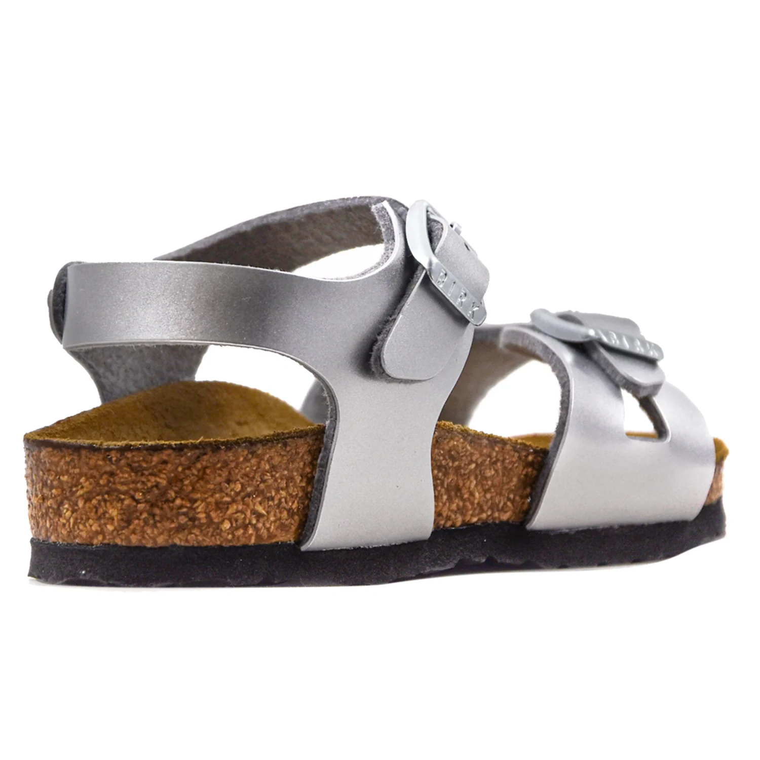 Sandali Birkenstock Rio Bambino Argento Con Cinturino Nel Tallone - Image 4