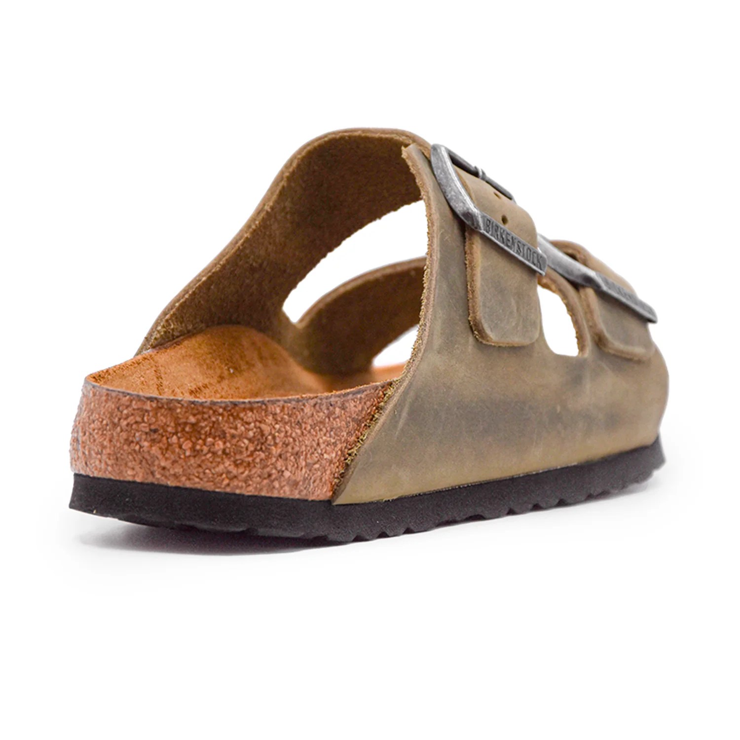 Birkenstock Arizona Uomo Pelle Oliata Khaki Fibbie Ad Ardiglione - Image 4