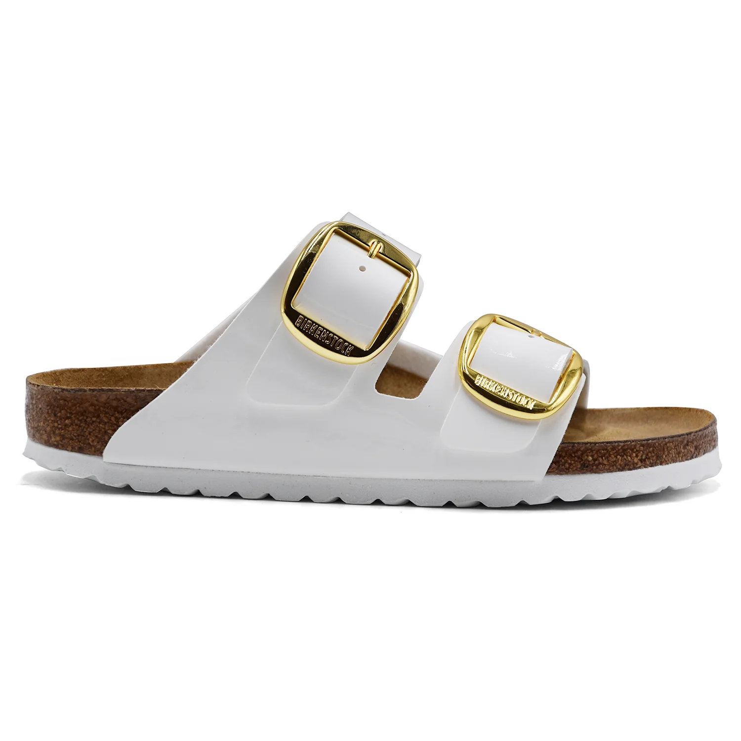 Sandali Birkenstock Arizona Donna Big Buckle Verniciato Bianco
