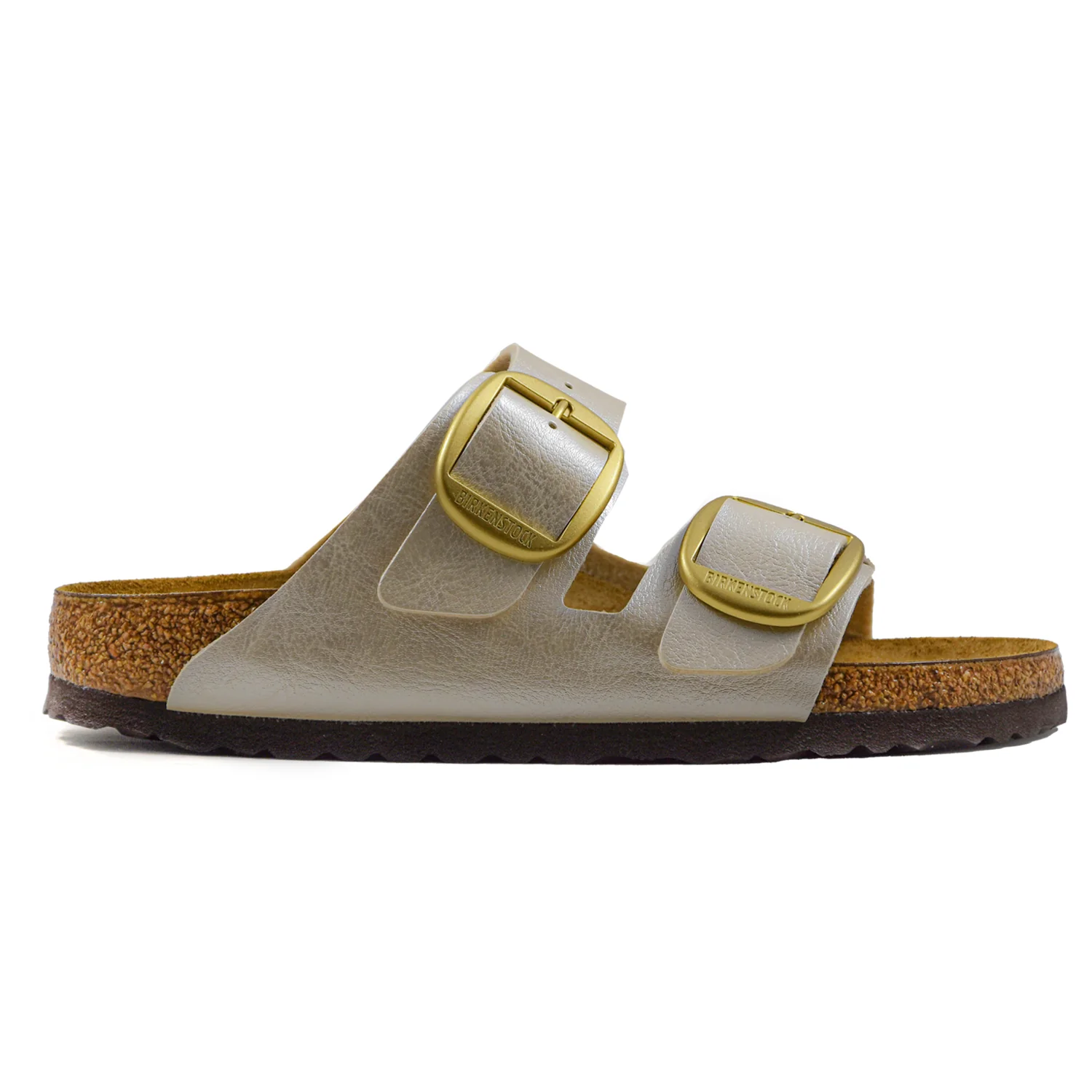 Birkenstock Big Buckle Sandali Donna Bianco Fibbie Oro Logate