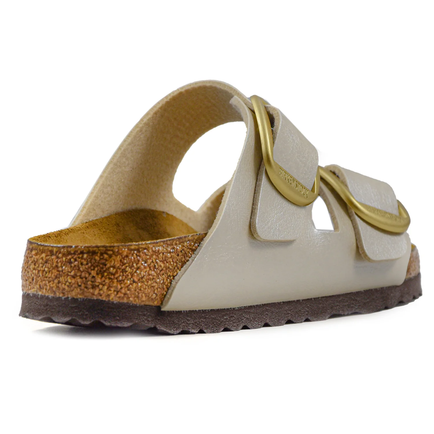 Birkenstock Big Buckle Sandali Donna Bianco Fibbie Oro Logate - Image 4