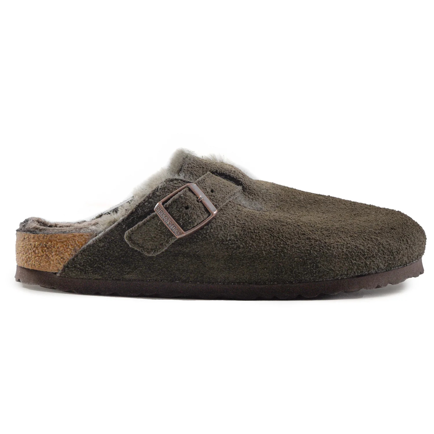 Birkenstock Boston VL Shearling Sabot Donna In Camoscio Suola EVA