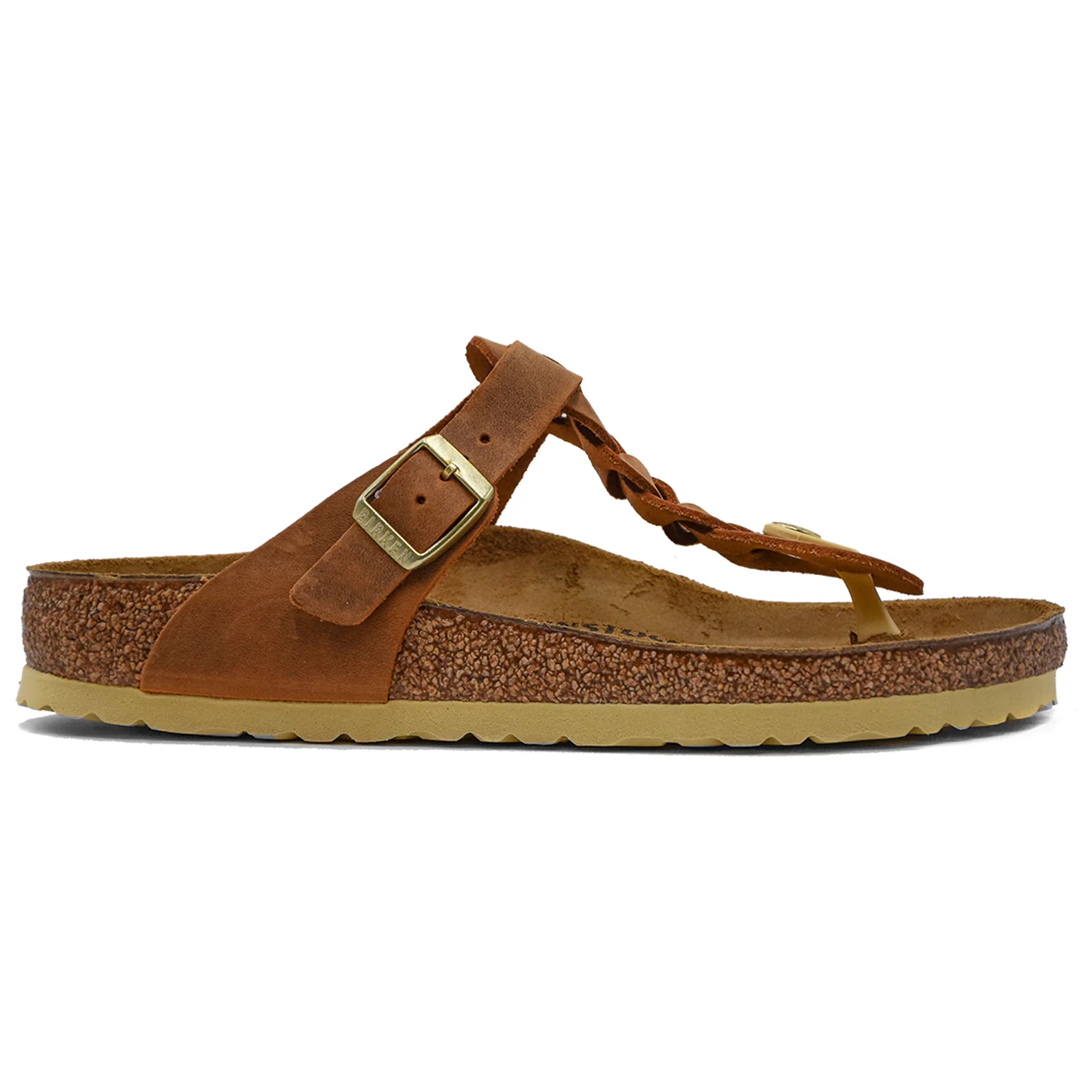 Birkenstock Gizeh Sandalo Donna Cuoio Motivo A Intreccio Frontale