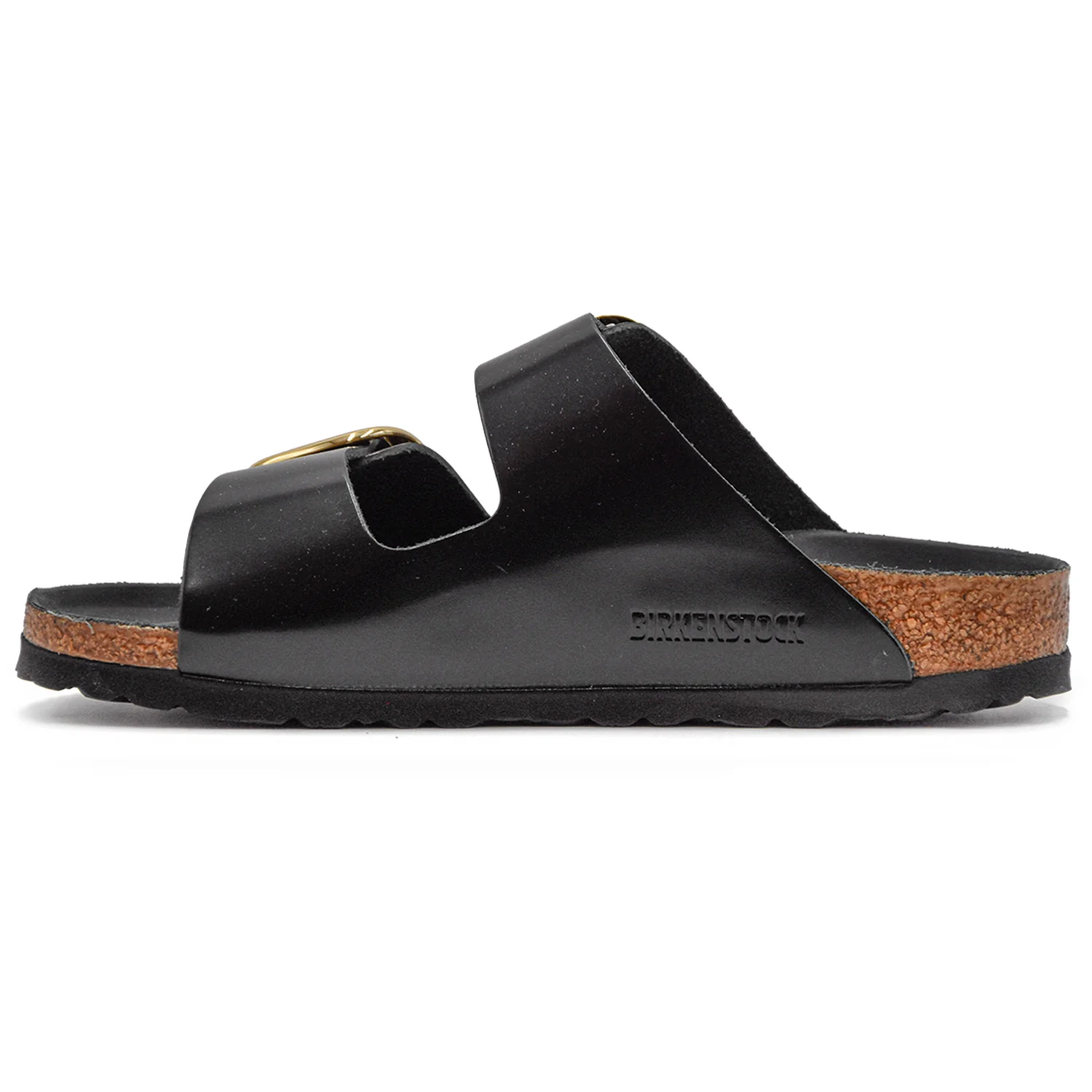 Arizona Big Buckle Sandali Donna Birkenstock Pelle Laccata Nero - Image 2