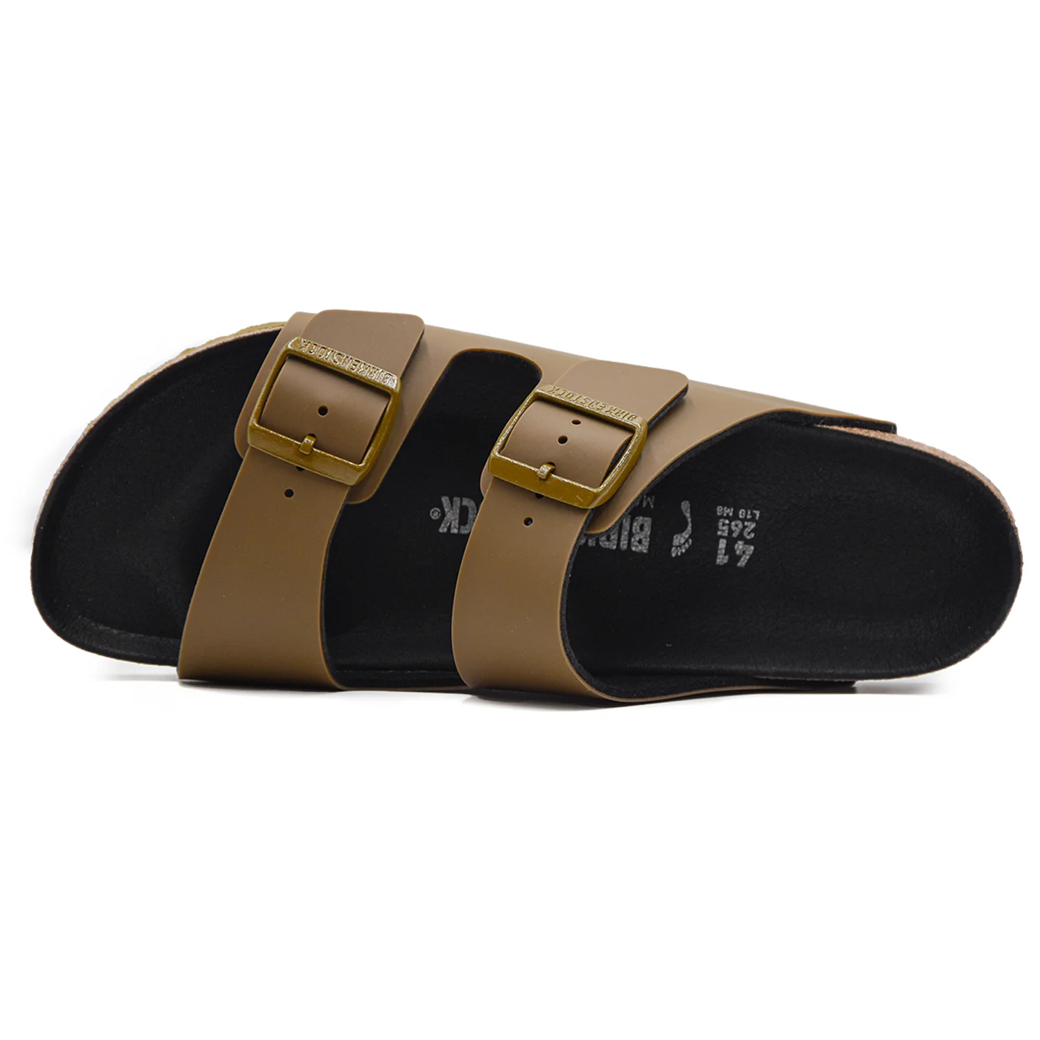 Arizona Birkenstock Verde Uomo Calzata Stretta Sandali Birko-Flor - Image 3