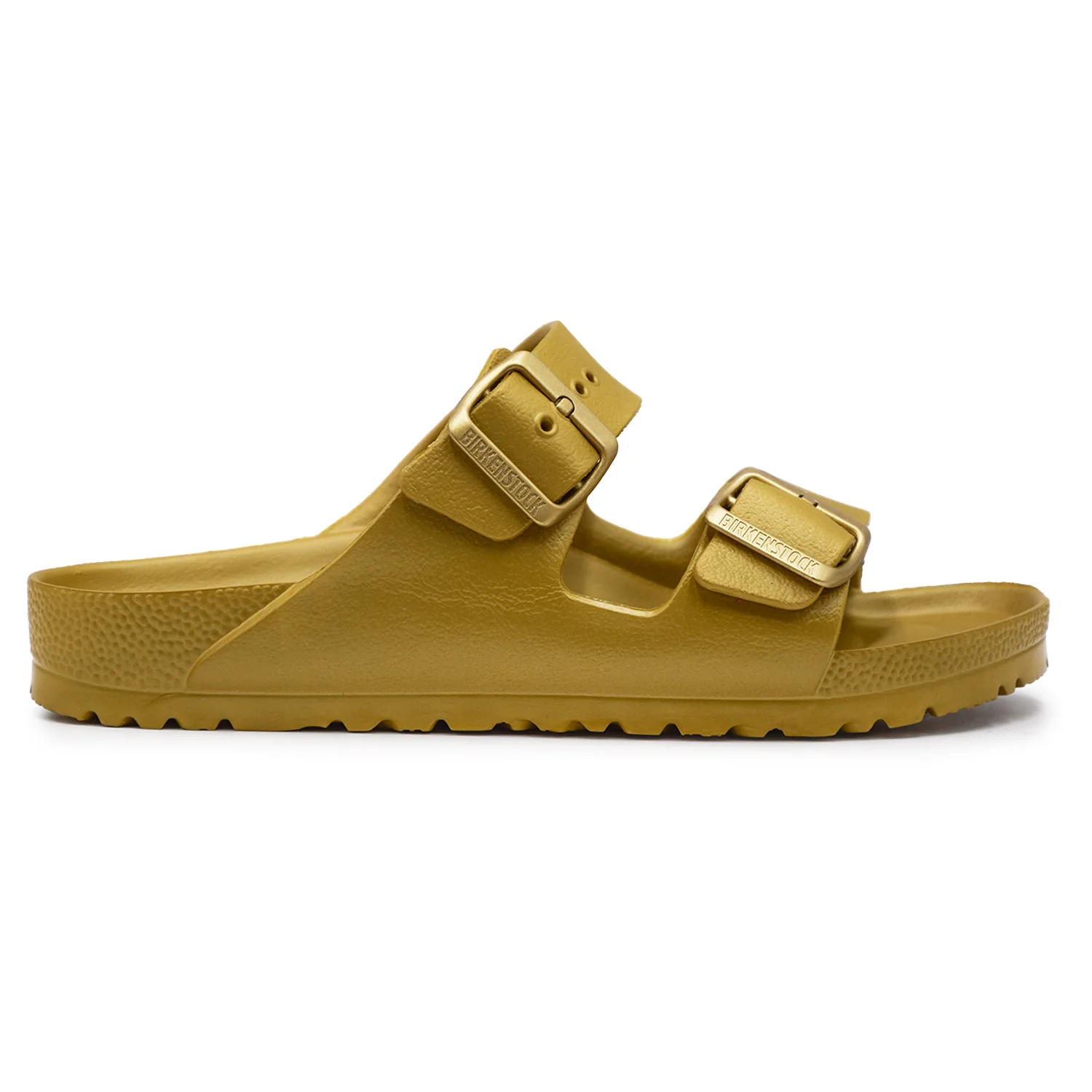 Sandali Birkenstock Arizona EVA Oro In Plastica Pregiata Donna