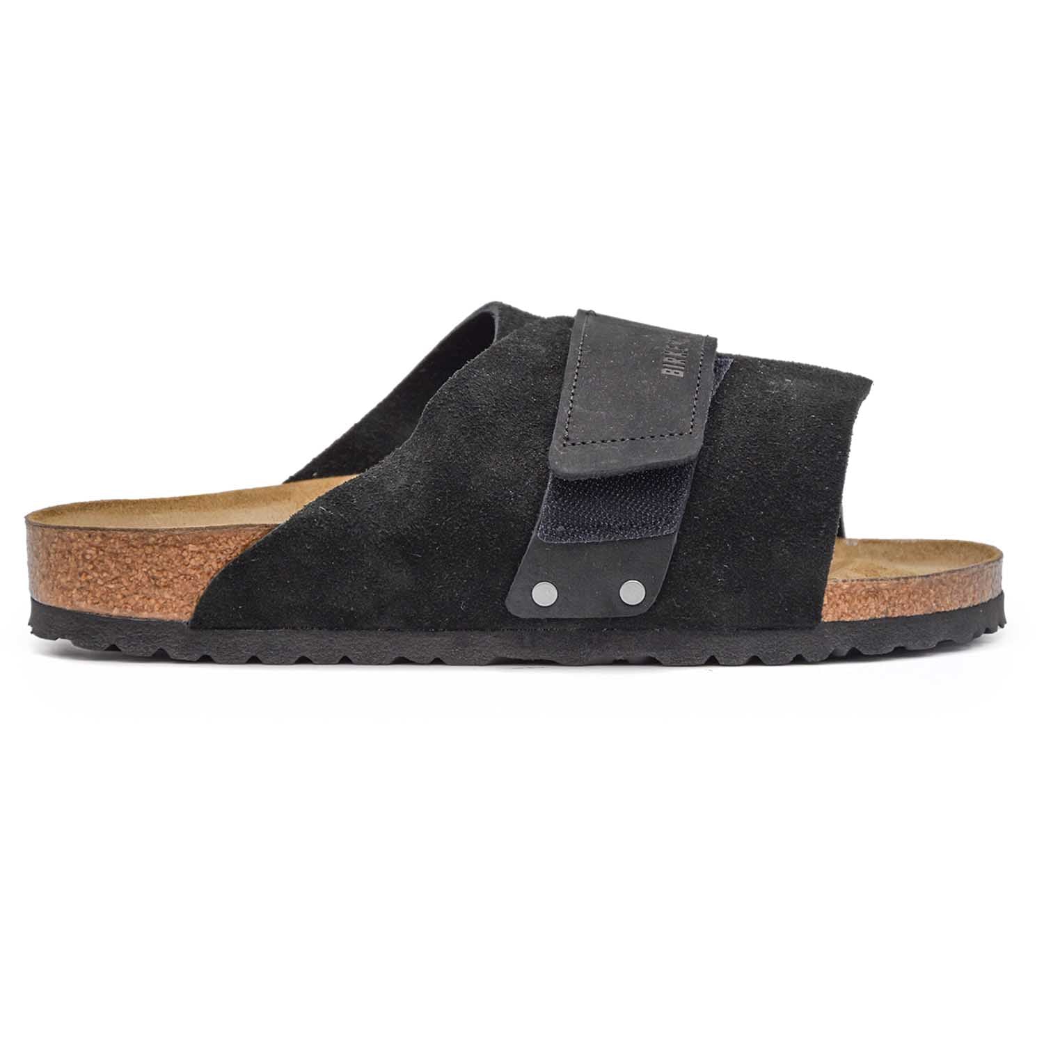 Sandali Birkenstock Kyoto Nero Con Rivetti Decorativi Uomo