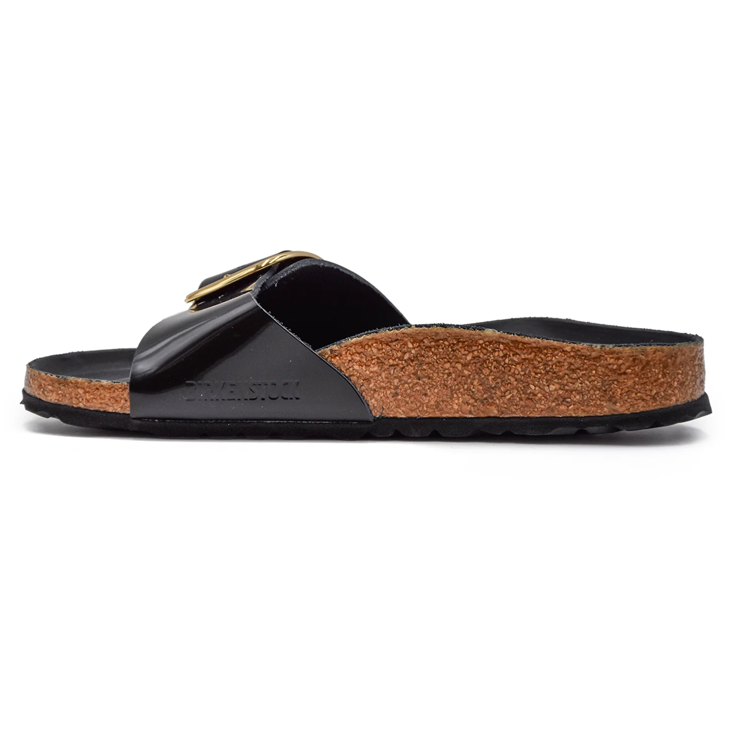 Sandali Birkenstock Nero Madrid Big Buckle Aspetto Brillante Donna - Image 3