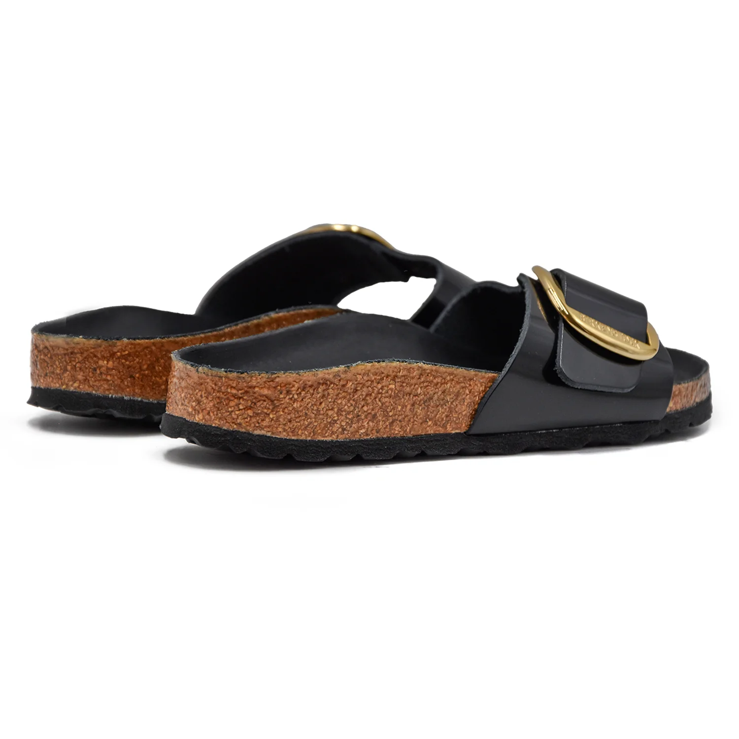 Sandali Birkenstock Nero Madrid Big Buckle Aspetto Brillante Donna - Image 5
