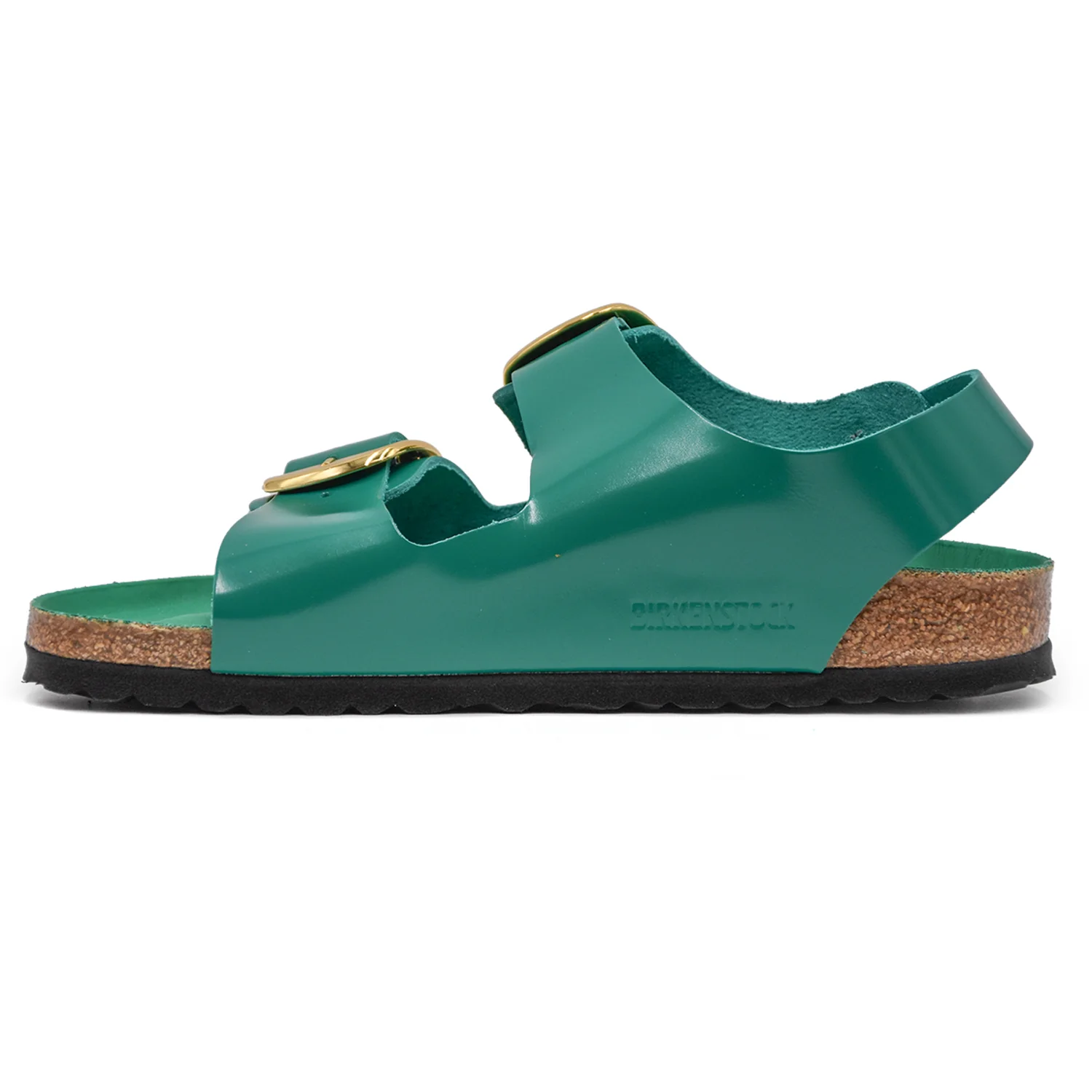 Birkenstock Milano Big Buckle Sandali Verde Donna Plantare Piumato - Image 4