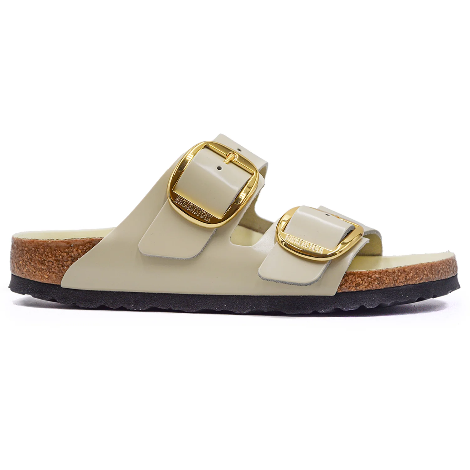 Birkenstock Sandali Donna Big Buckle Ecrù Dalla Pelle Naturale