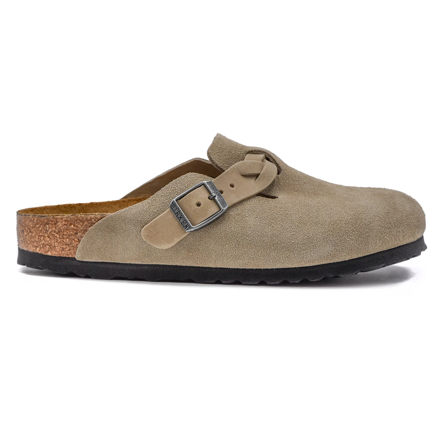 Birkenstock Sabot Taupe Boston Braided Donna Design Raffinato