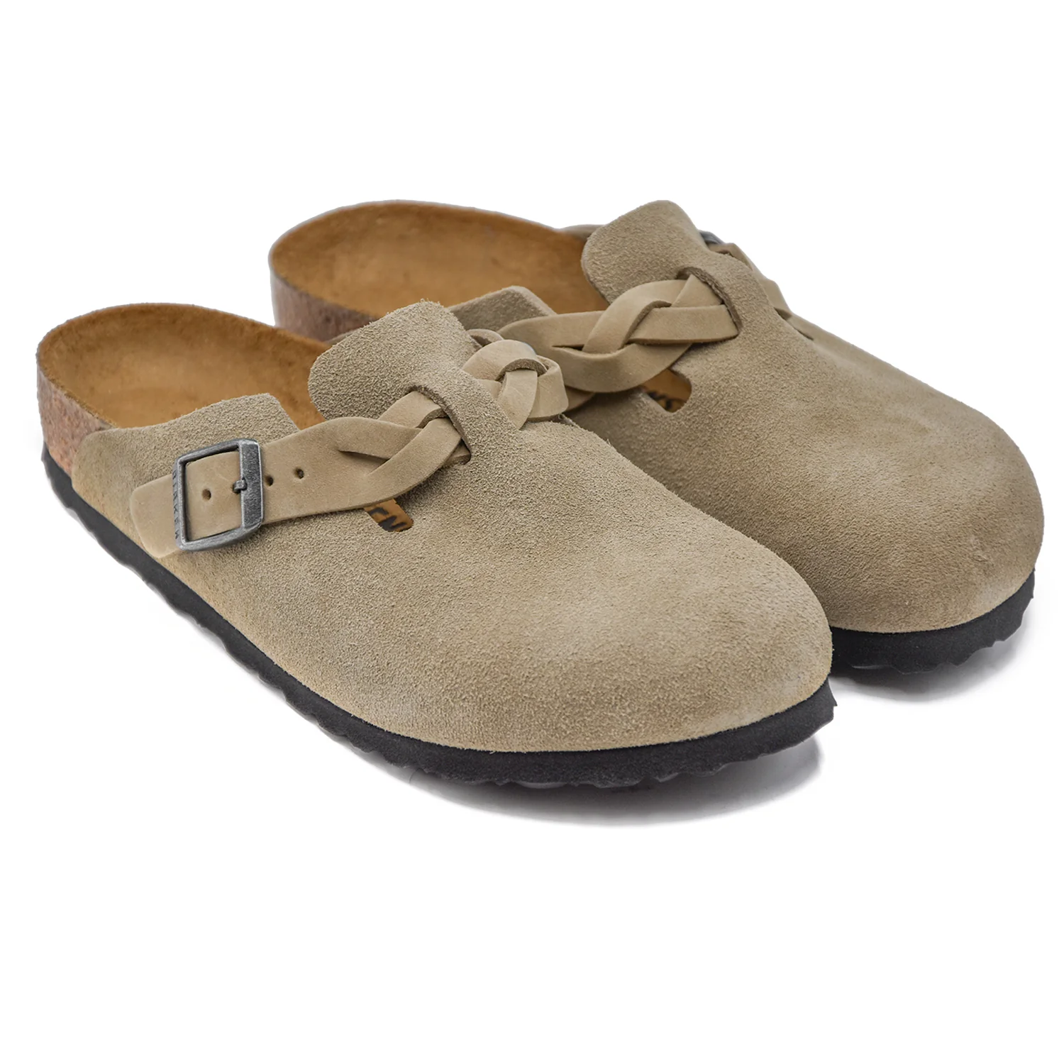 Birkenstock Sabot Taupe Boston Braided Donna Design Raffinato - Image 2