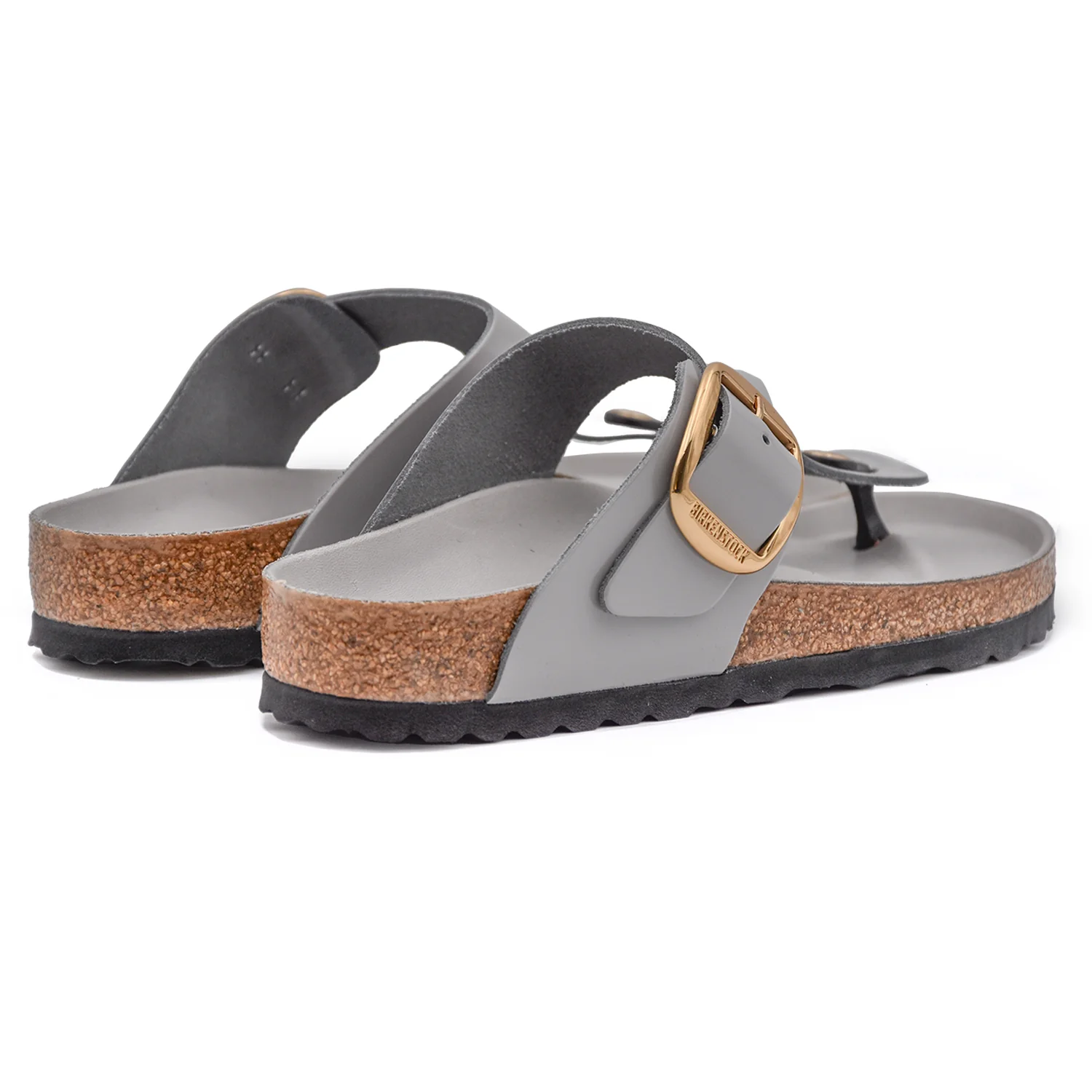 Sandali Birkenstock Donna Gizeh Grigio In Pelle Verniciata - Image 3