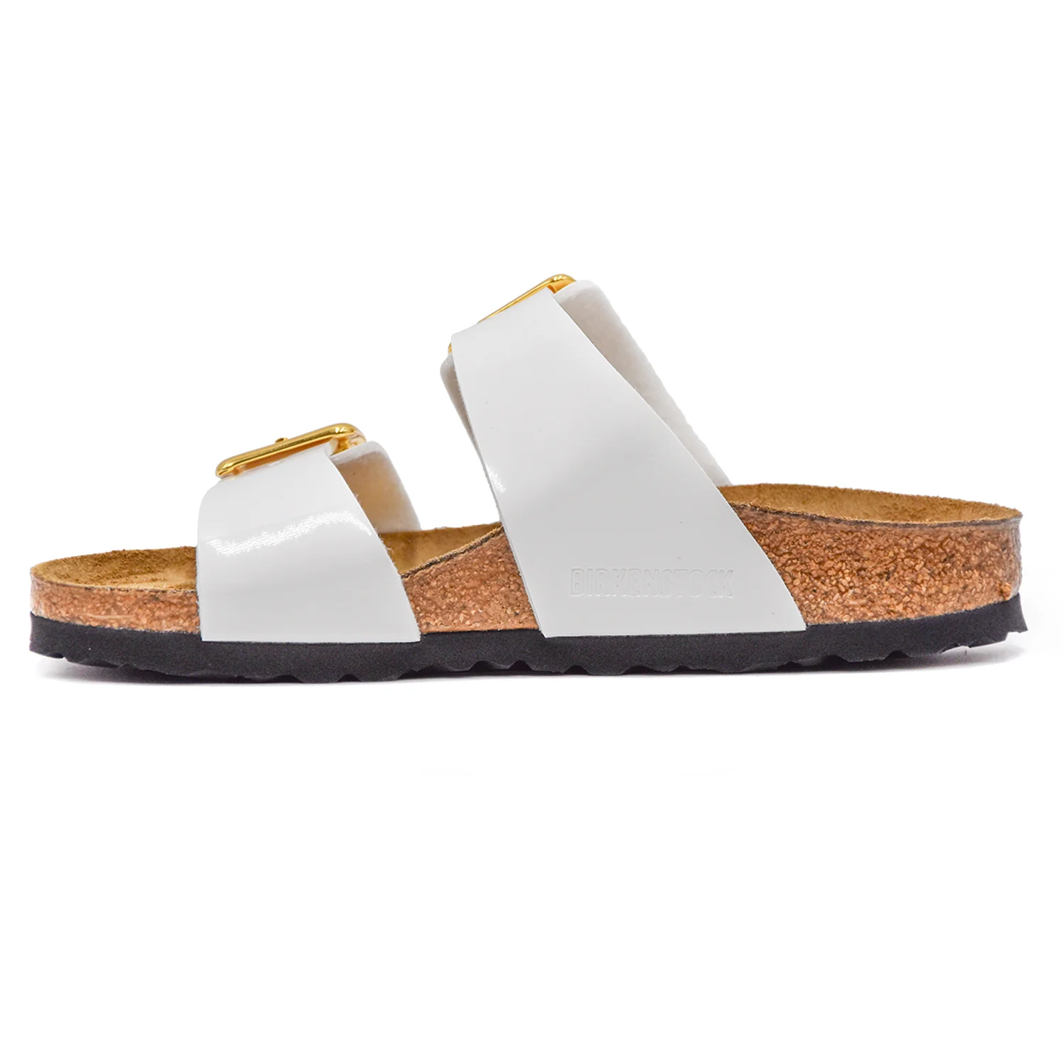 Birkenstock Donna Sydney Cushion Buckle Bianco Con Ardiglioni Oro - Image 3