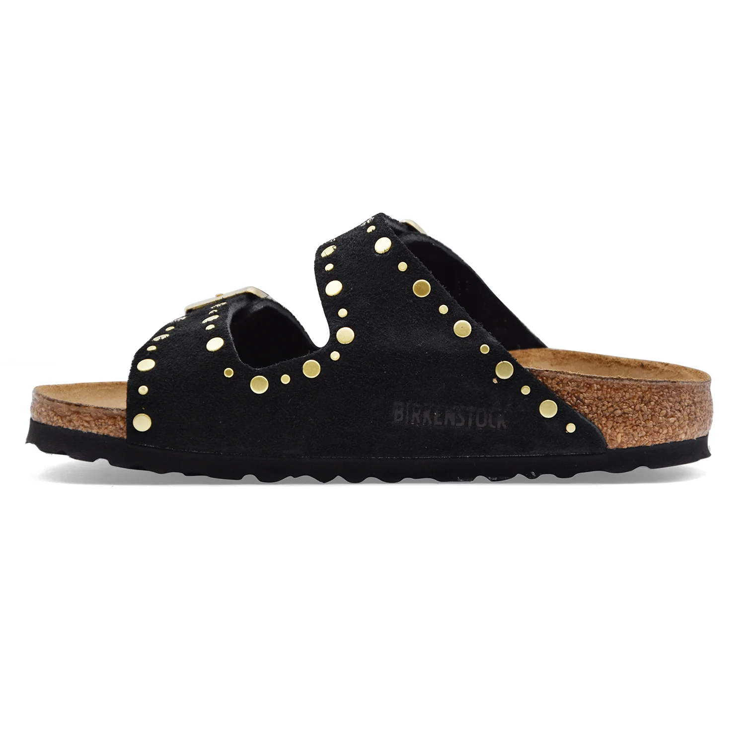 Sandali Birkenstock Donna Arizona Rivet Border Nero Due Fibbie - Image 5