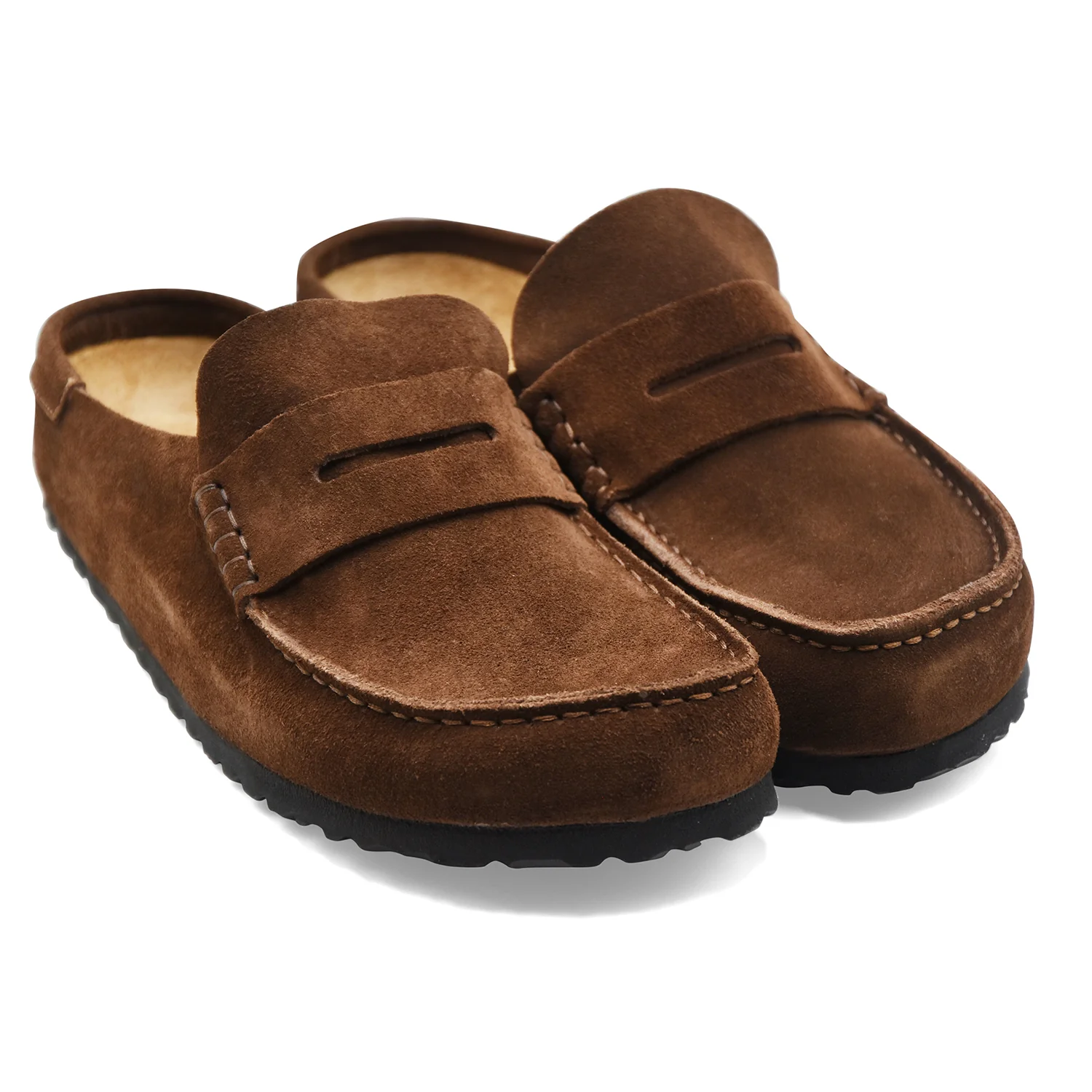 Sabot Birkenstock Naples Wrapped Uomo Pelle Scamosciata Carafe - Image 2