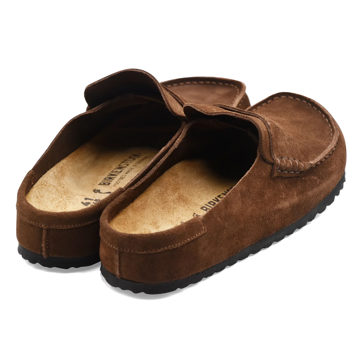 Sabot Birkenstock Naples Wrapped Uomo Pelle Scamosciata Carafe - Image 4
