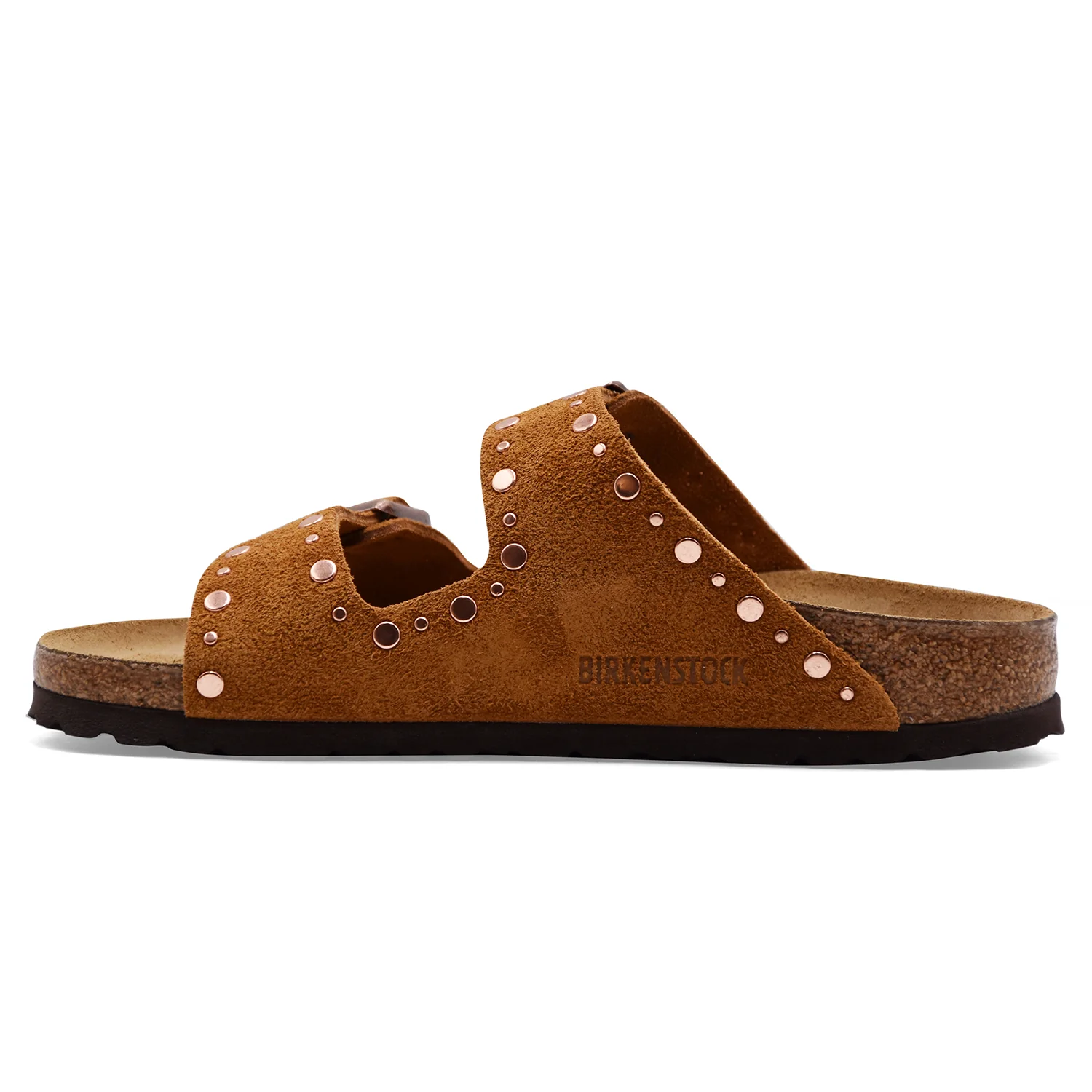 Sandali Birkenstock Arizona Donna Suede Mink Rivetti Applicati - Image 5