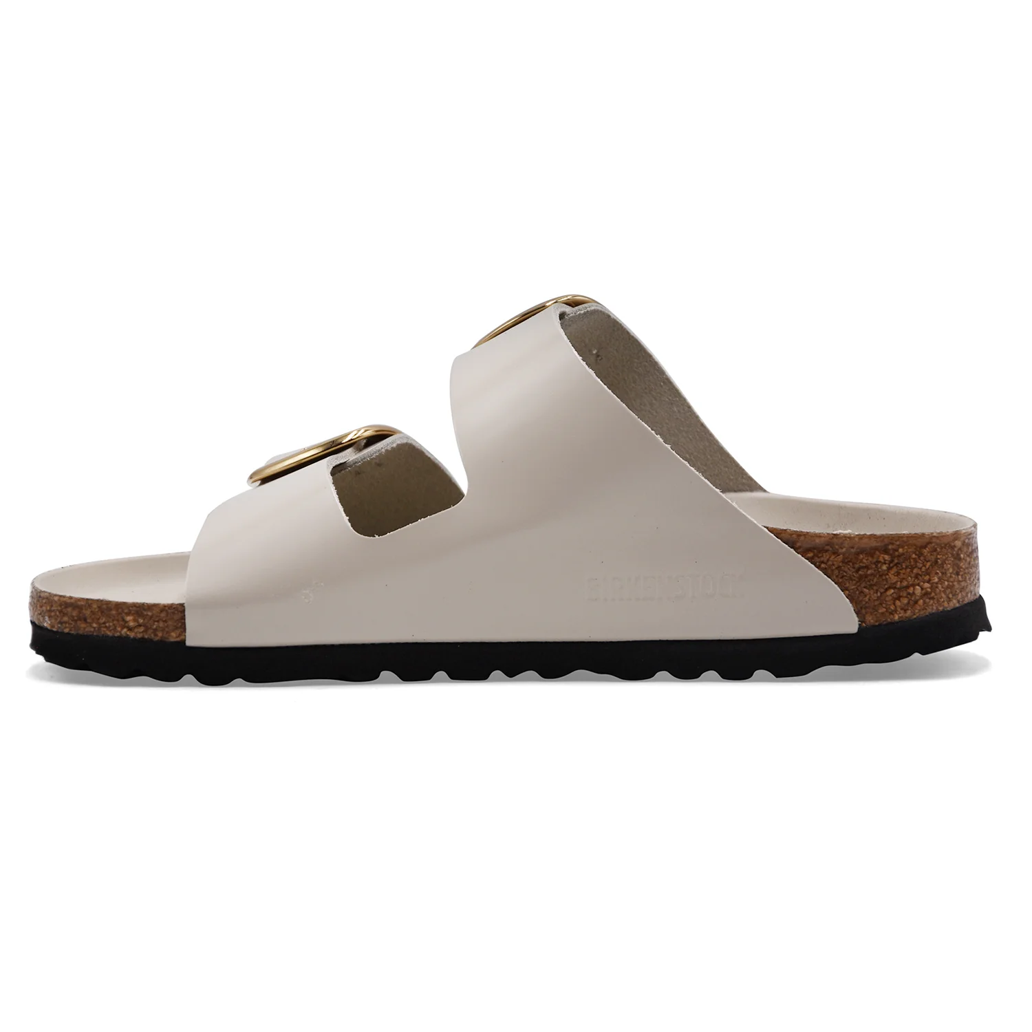 Birkenstock Donna Sandali Pelle Bianco Lucente Arizona Big Buckle - Image 4