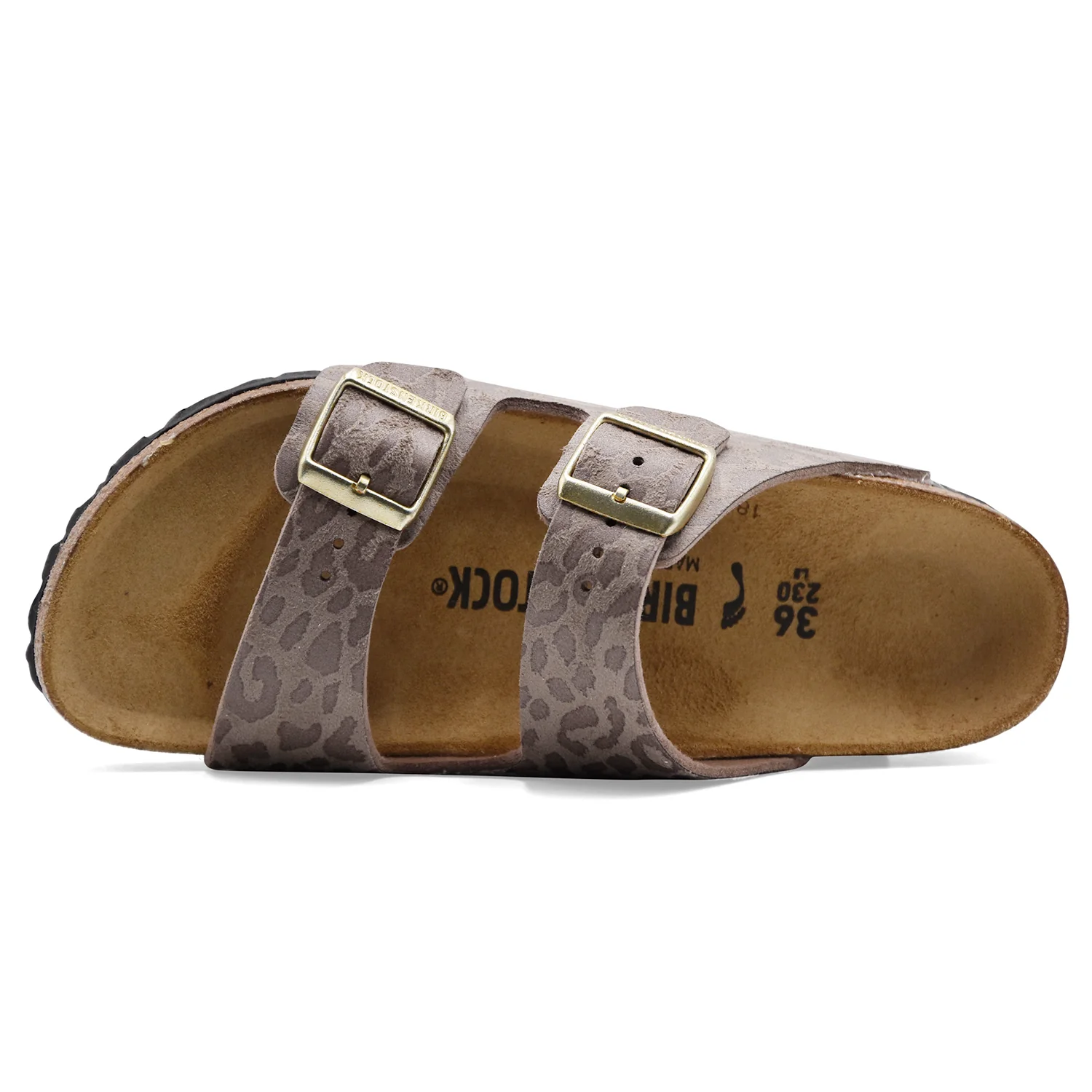 Sandali Donna Birkenstock Arizona Leo Gray Taupe Suola In EVA - Image 3