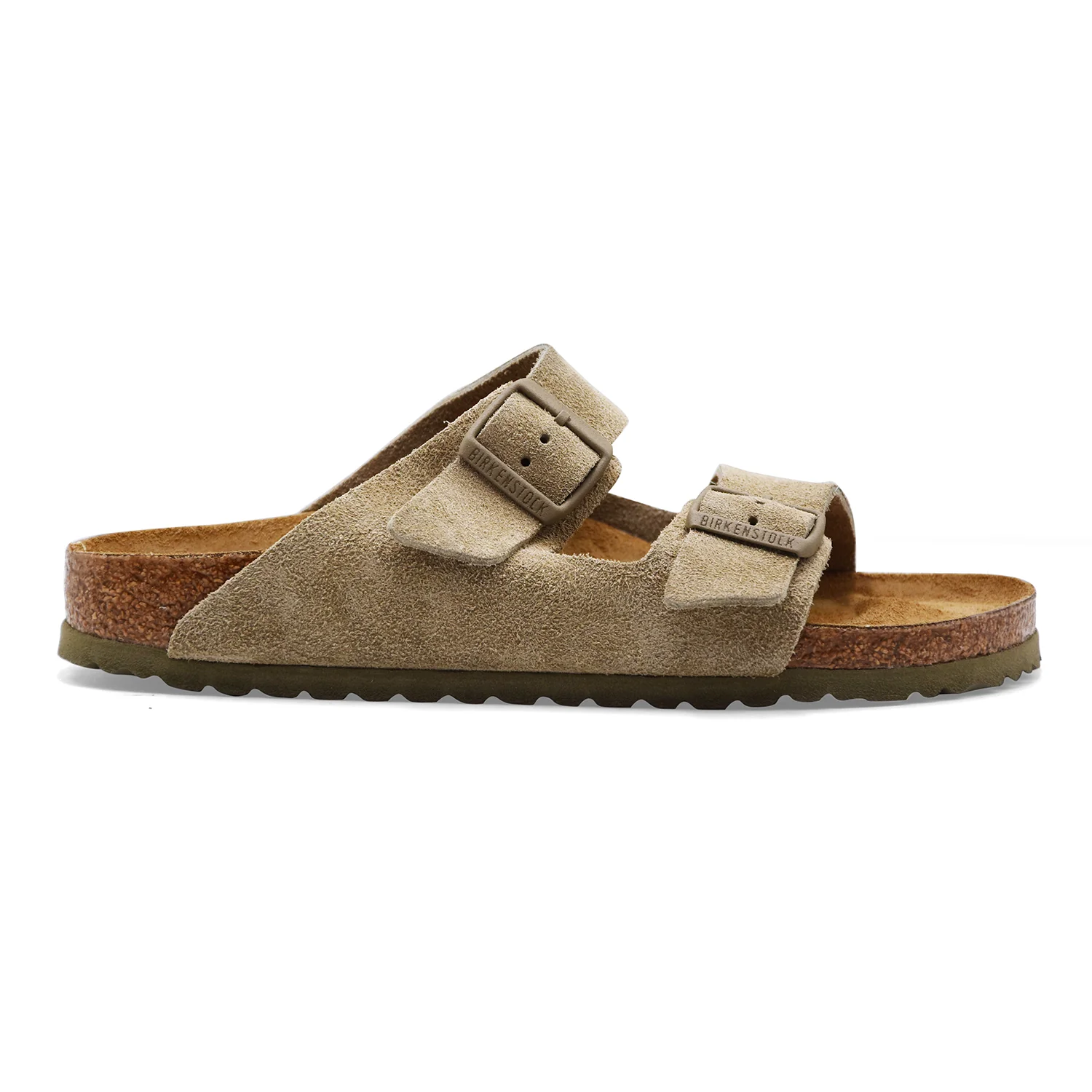 Sandali Birkenstock Arizona Uomo Pelle Scamosciata Faded Khaki