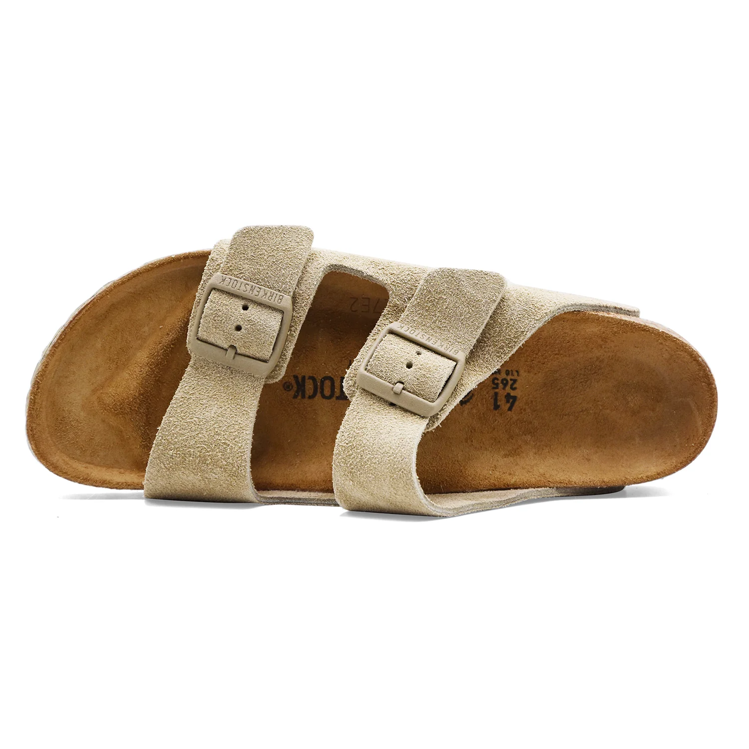 Sandali Birkenstock Arizona Uomo Pelle Scamosciata Faded Khaki - Image 3