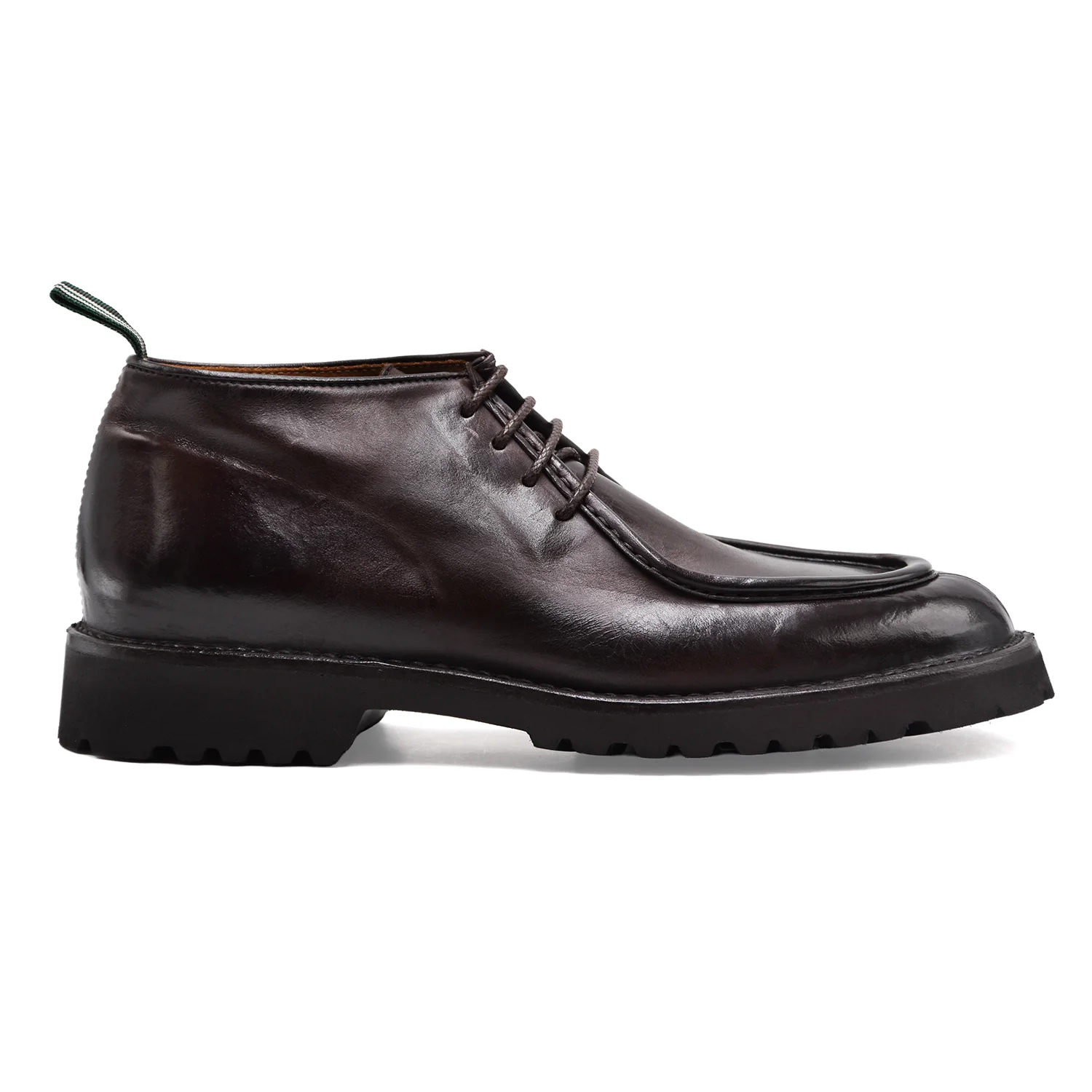 Allacciata Green George Uomo Norvegese Pelle Maremma Marrone