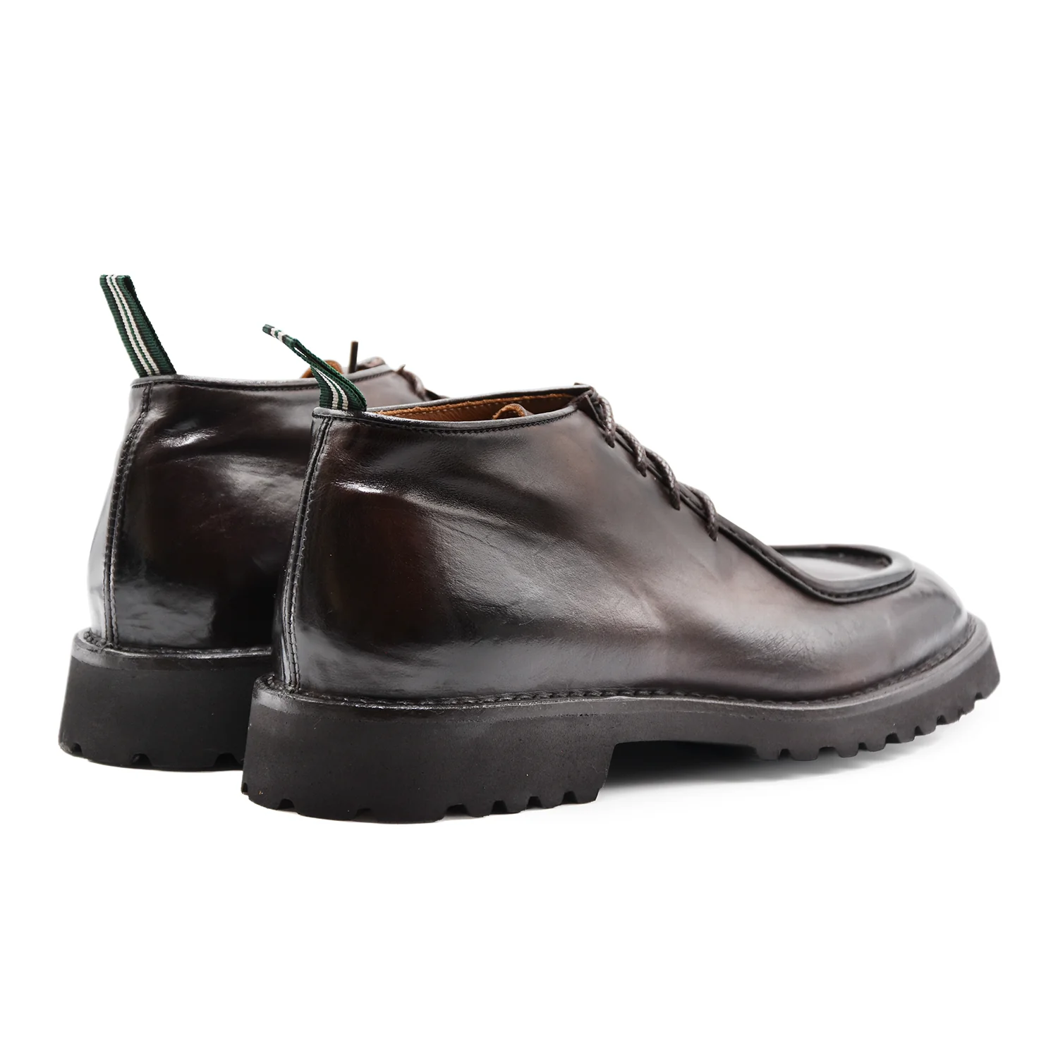 Allacciata Green George Uomo Norvegese Pelle Maremma Marrone - Image 5